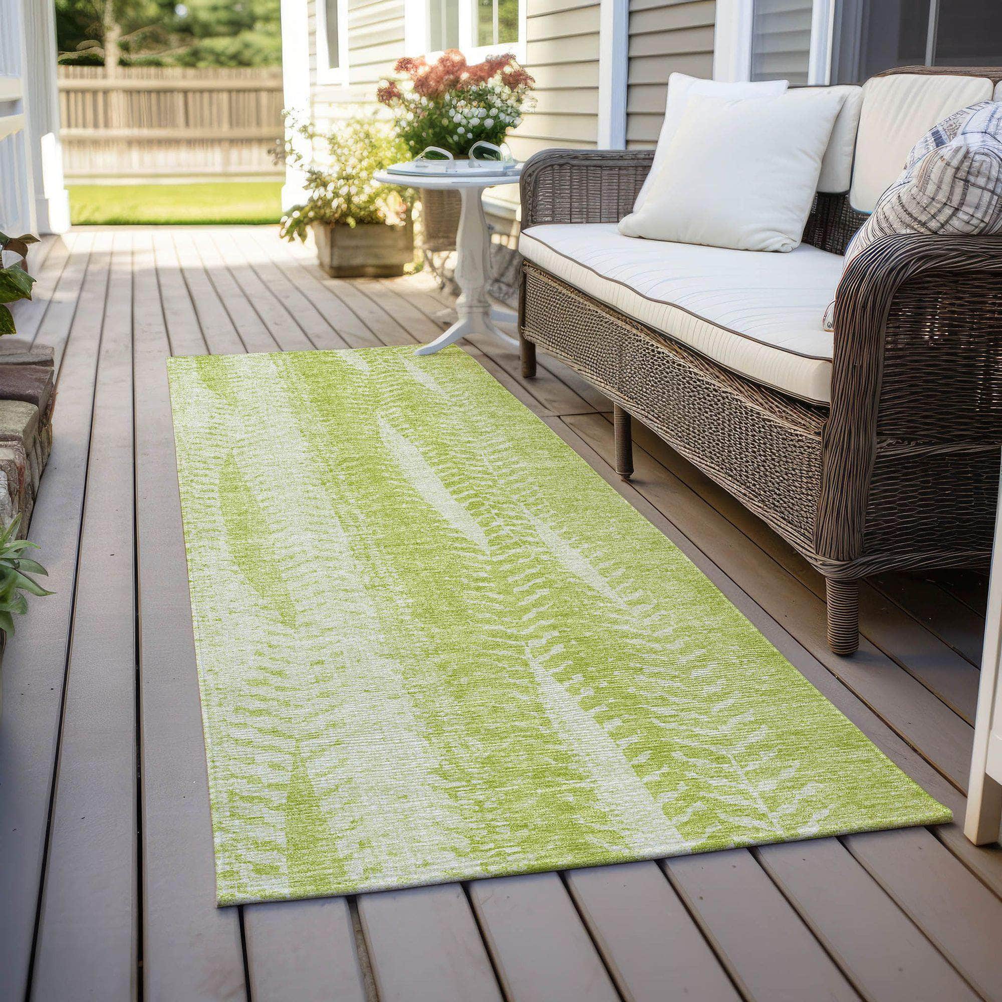 Machine Made ACN694 Aloe Green Rugs #color_aloe green