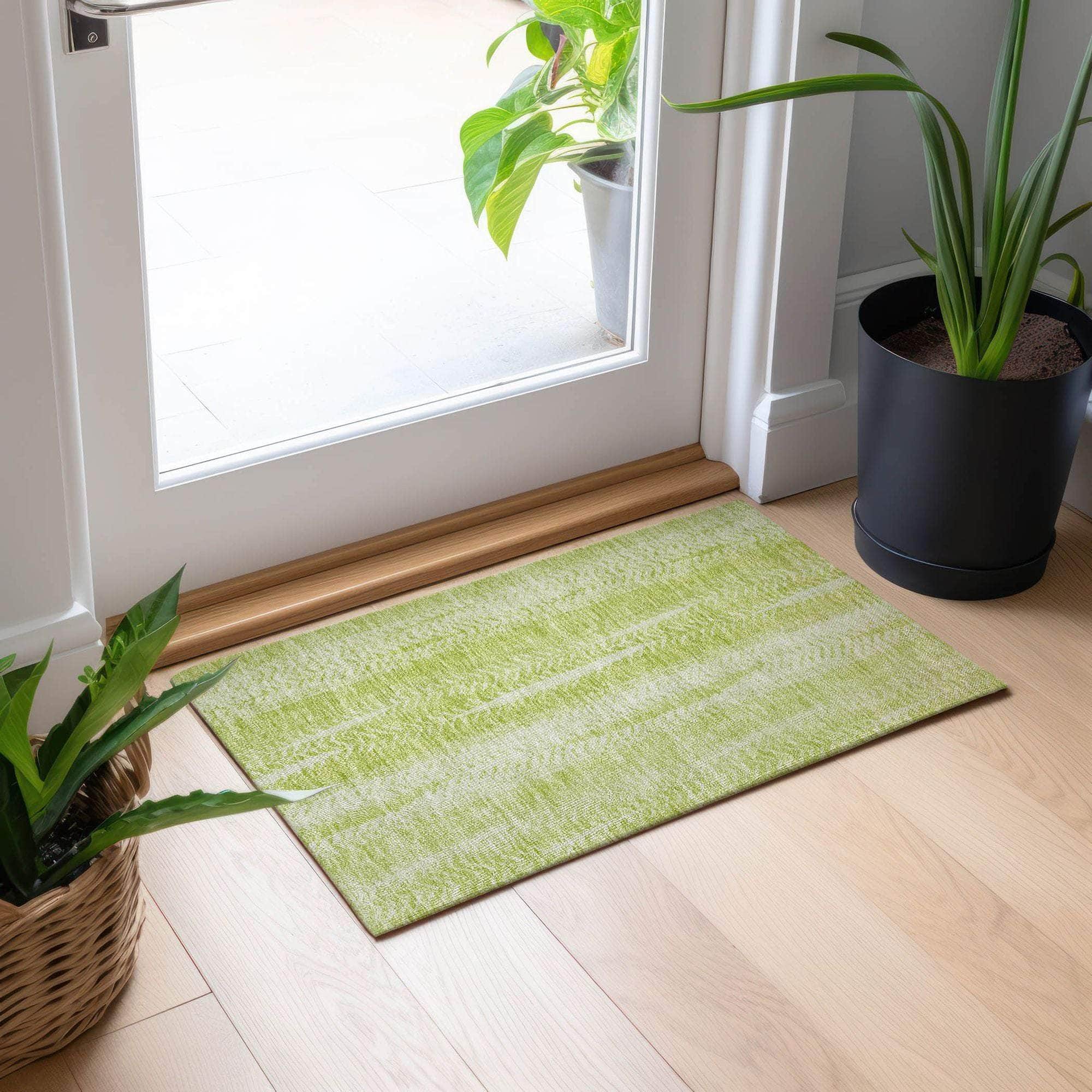 Machine Made ACN694 Aloe Green Rugs #color_aloe green