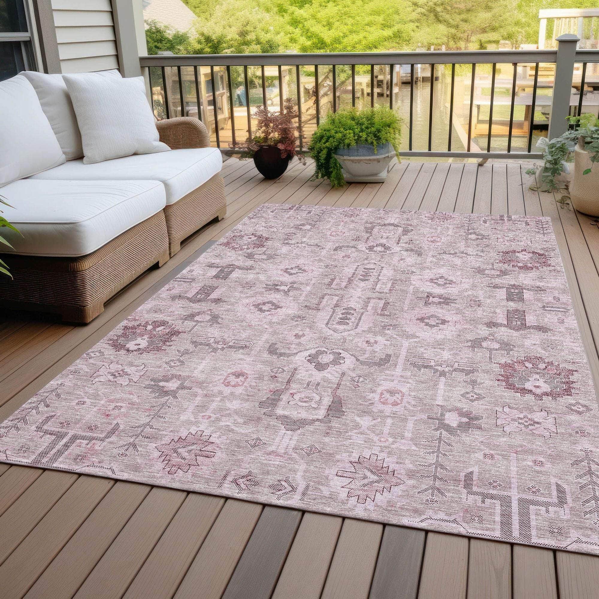 Machine Made ACN697 Pink  Rugs #color_pink 