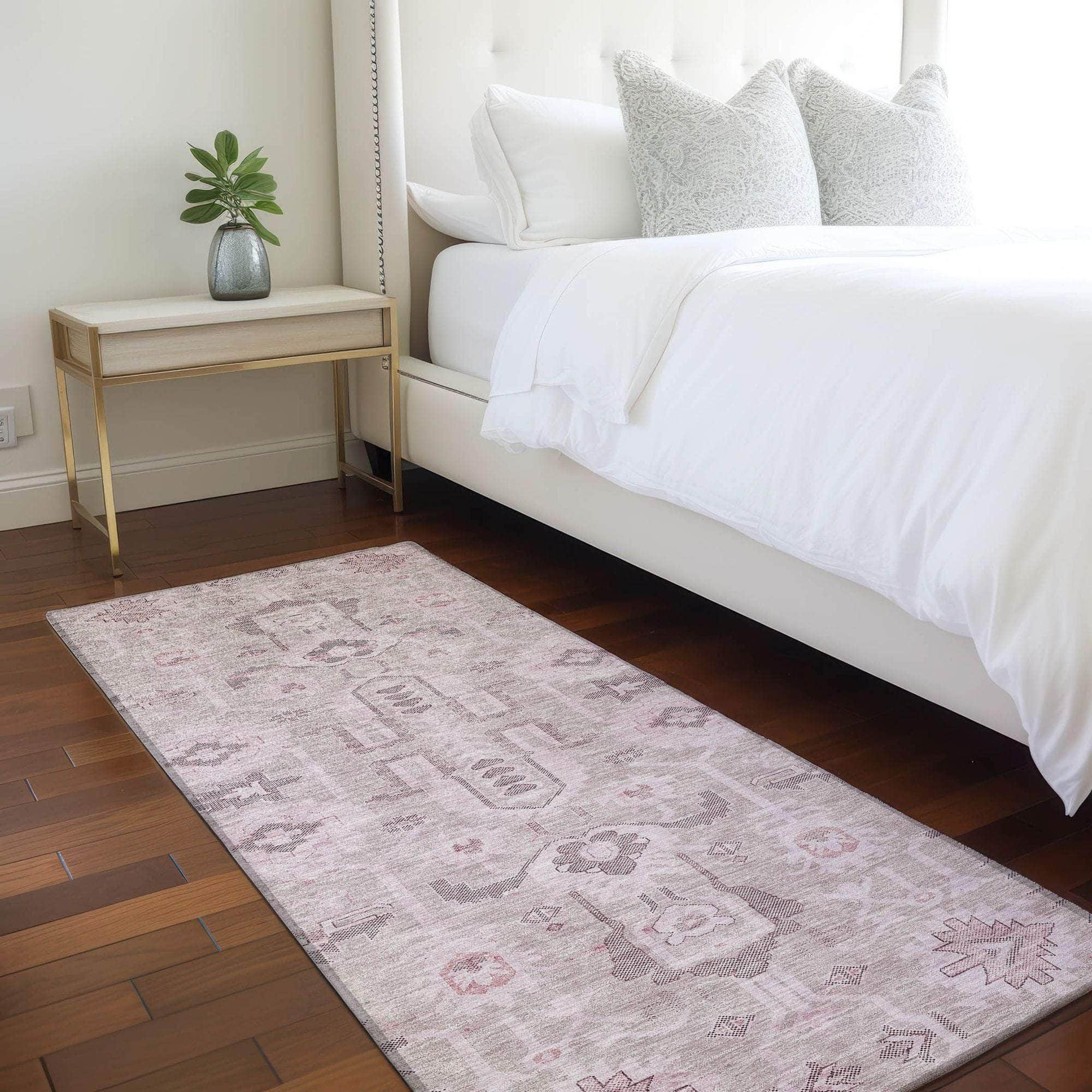Machine Made ACN697 Pink  Rugs #color_pink 