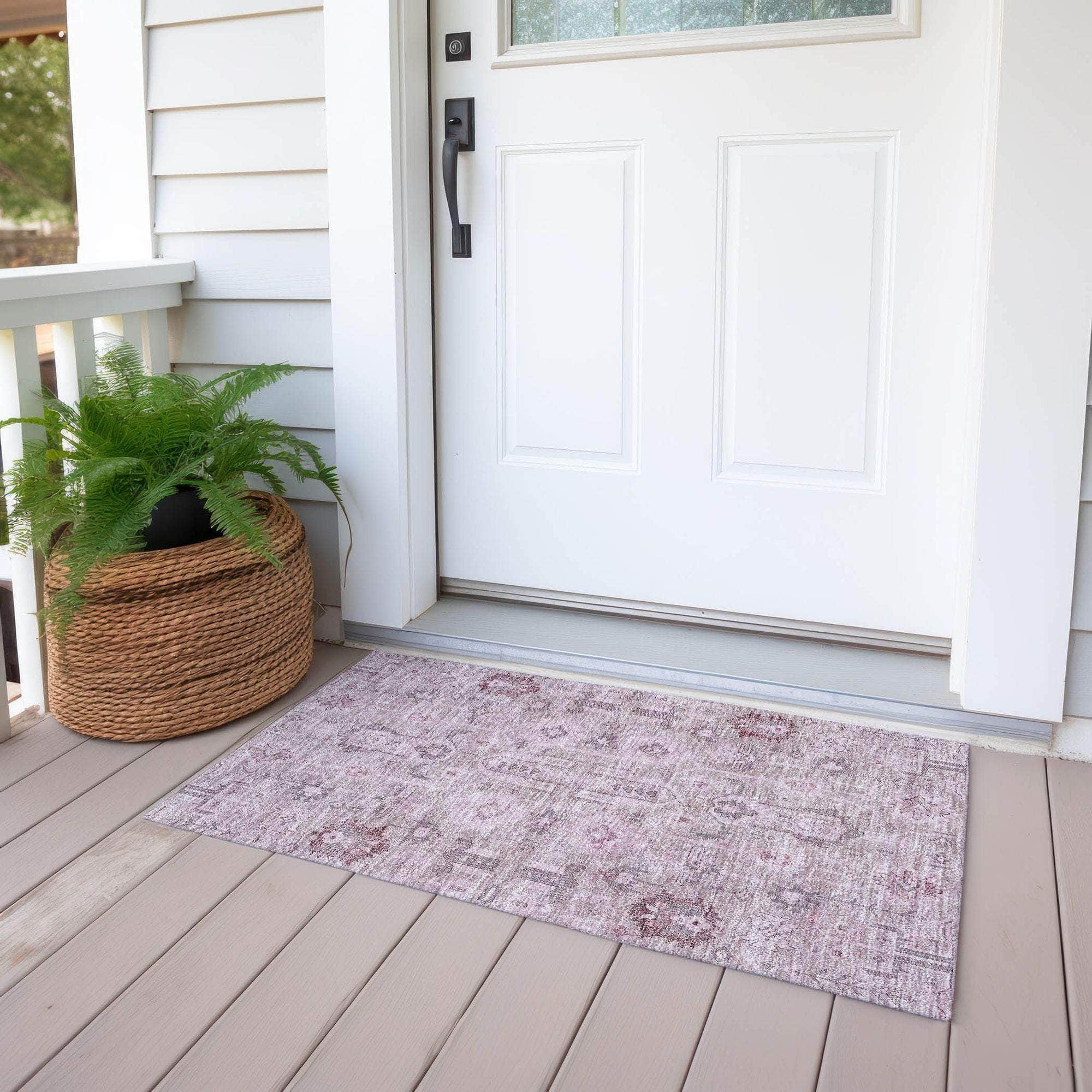 Machine Made ACN697 Pink  Rugs #color_pink 