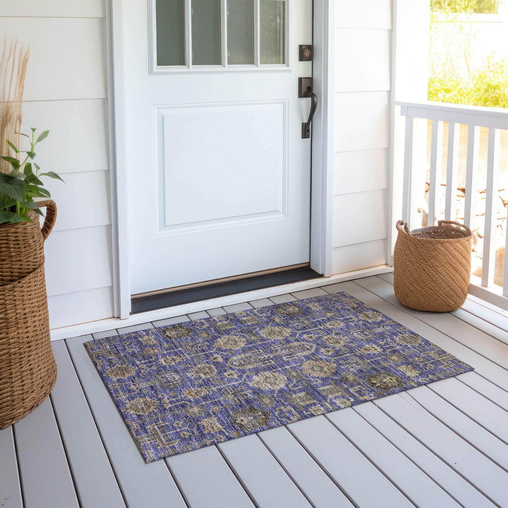 Machine Made ACN697 Purple  Rugs #color_purple 