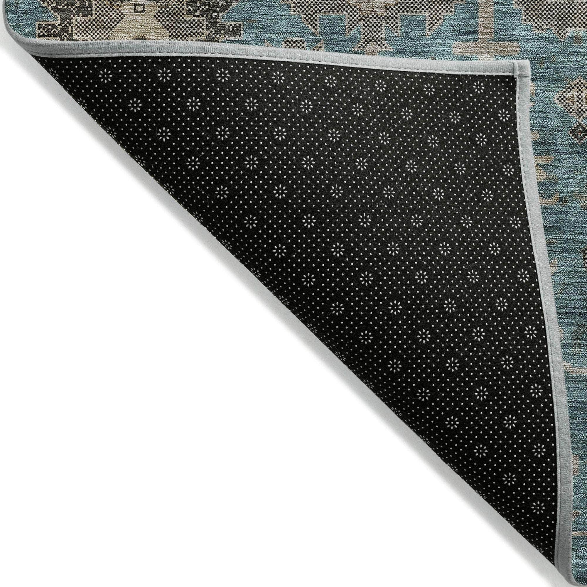 Machine Made ACN697 Teal  Rugs #color_teal 