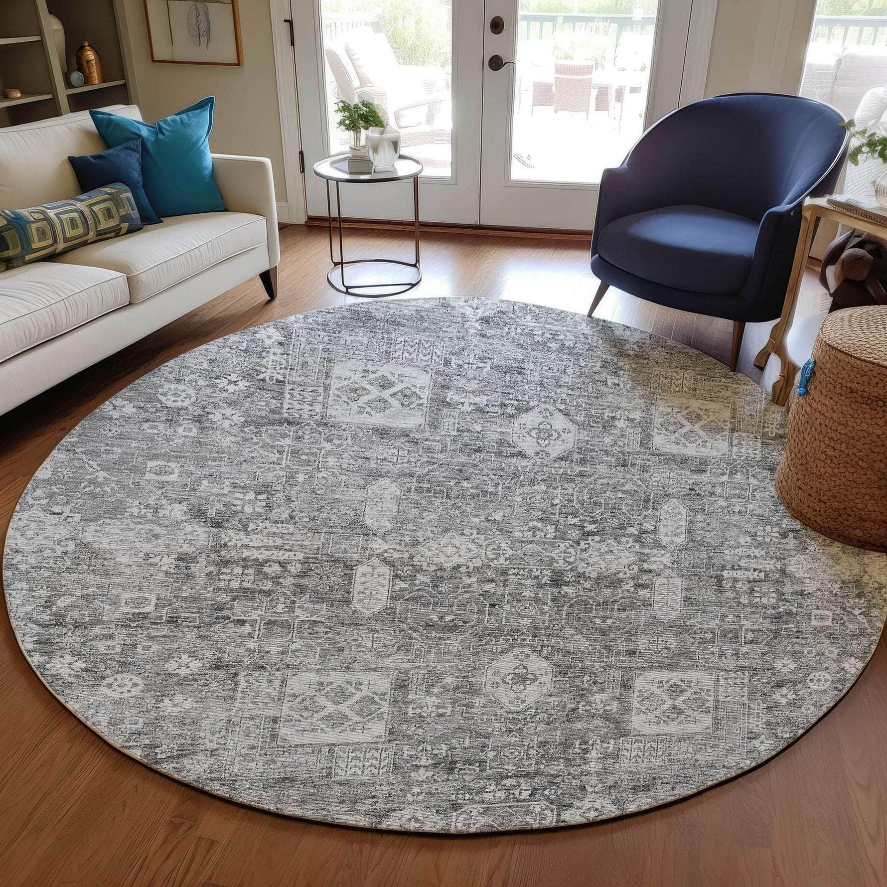 Machine Made ACN637 Gray  Rugs 