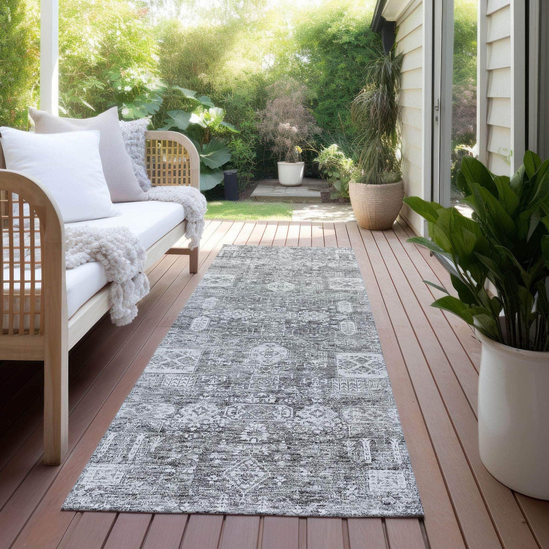 Machine Made ACN637 Gray  Rugs 