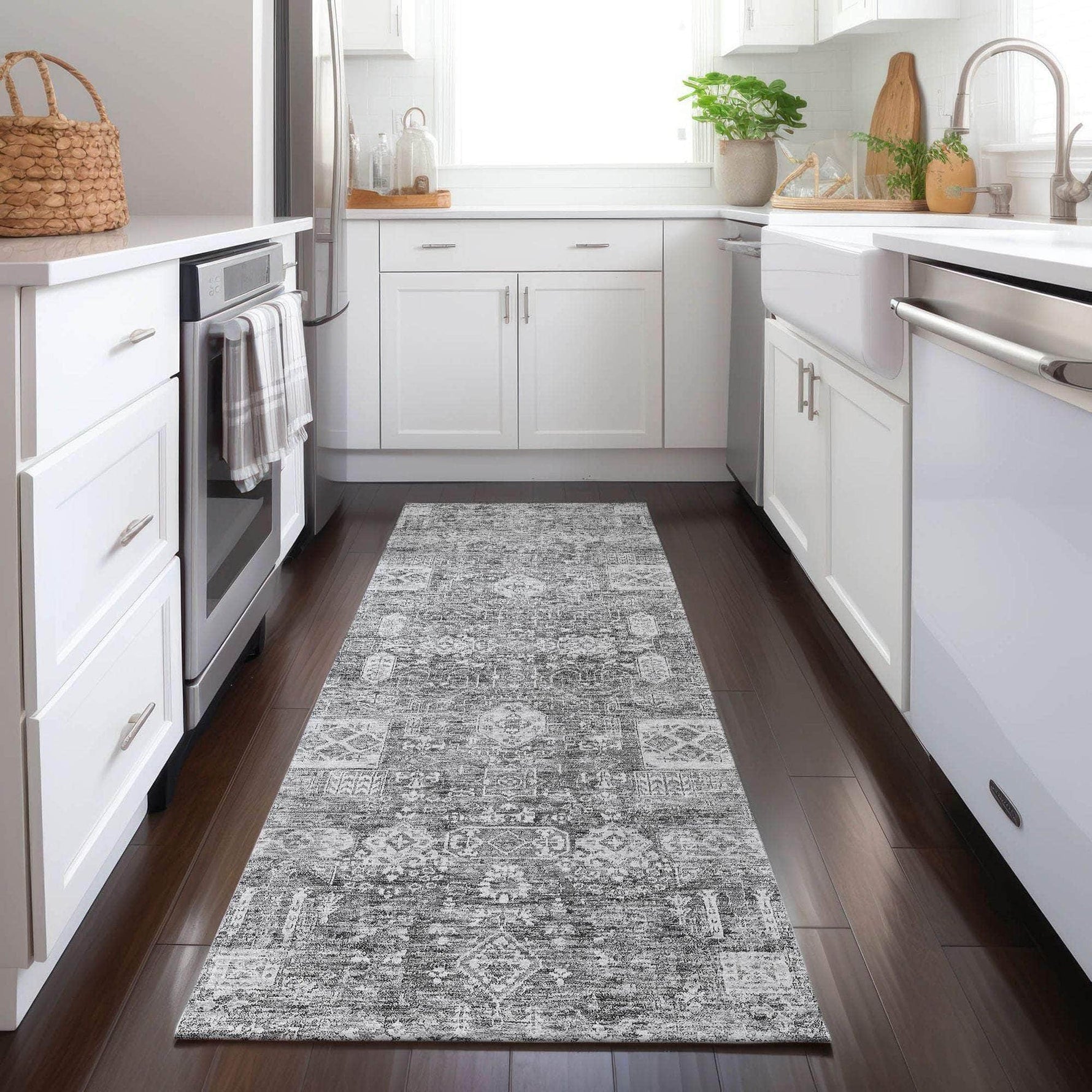 Machine Made ACN637 Gray  Rugs 