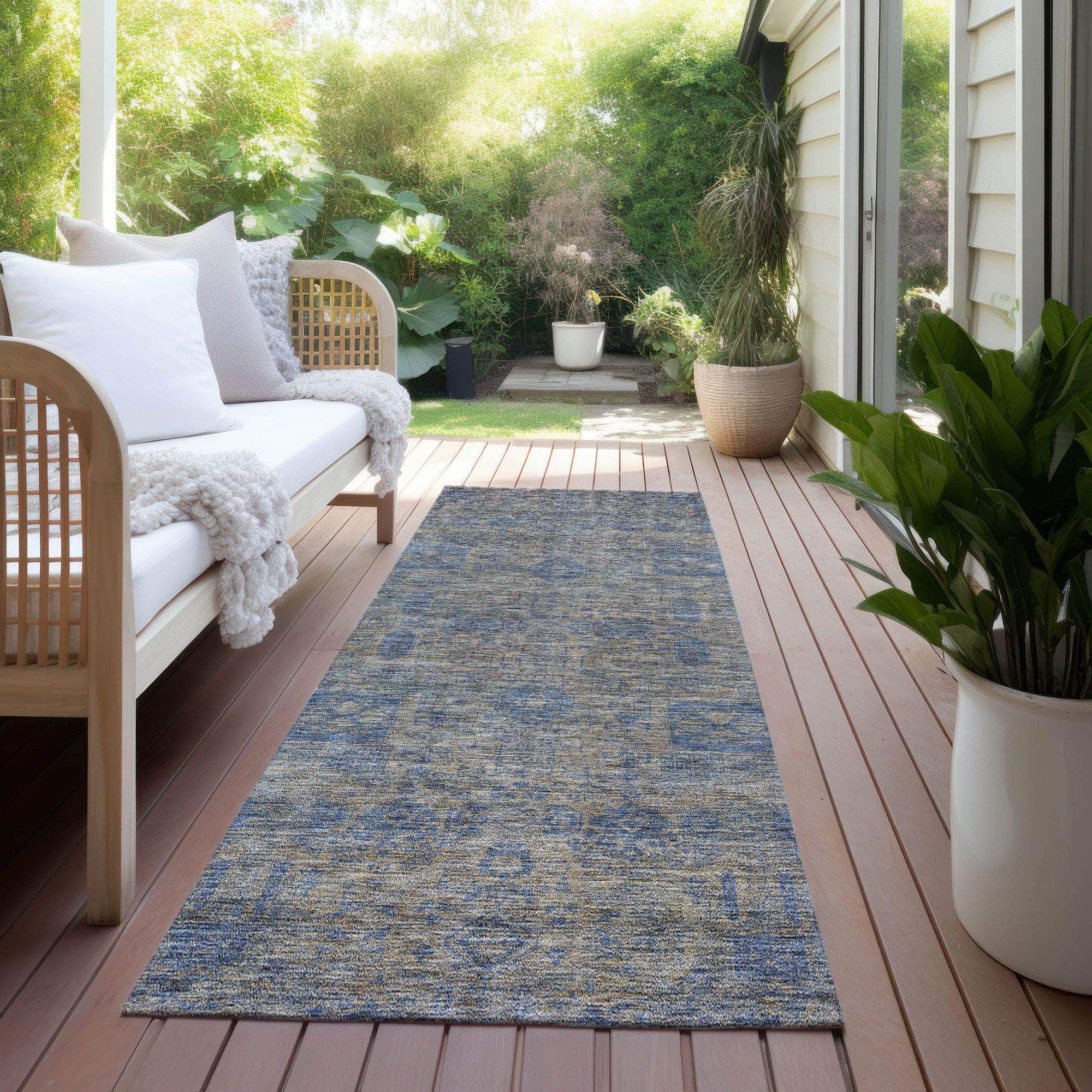 Machine Made ACN637 Khaki Brown Rugs 