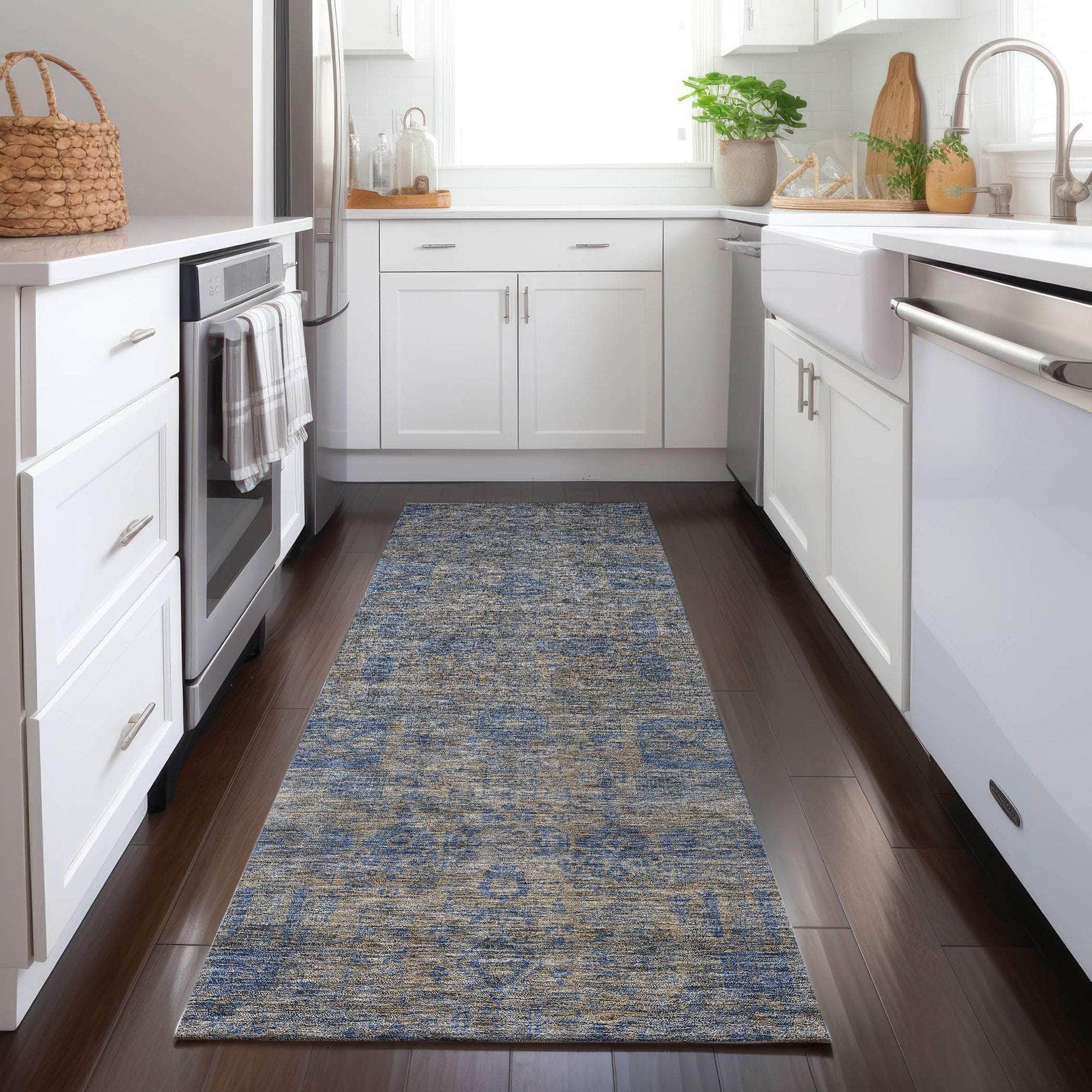 Machine Made ACN637 Khaki Brown Rugs 
