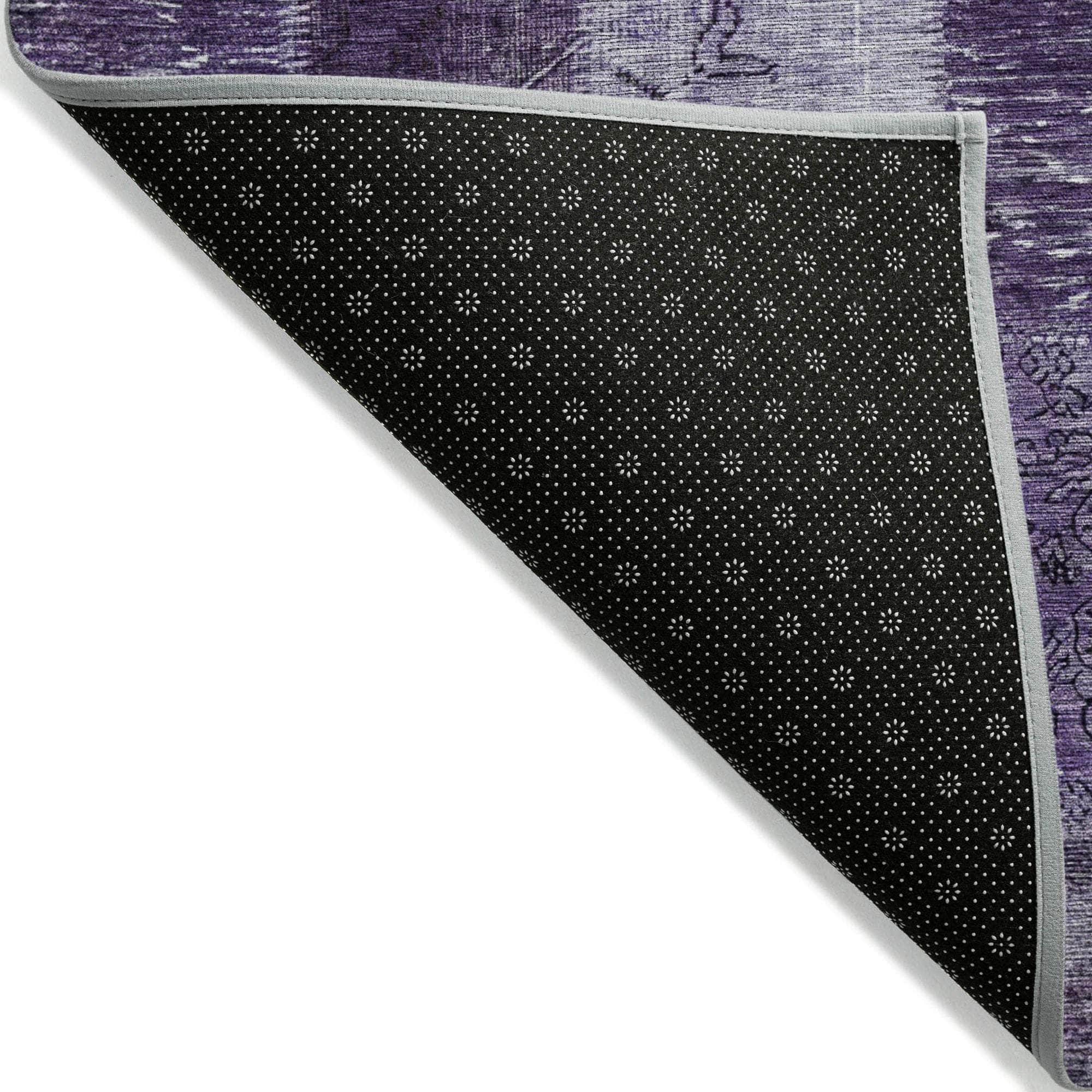 Machine Made ACN631 Purple  Rugs 