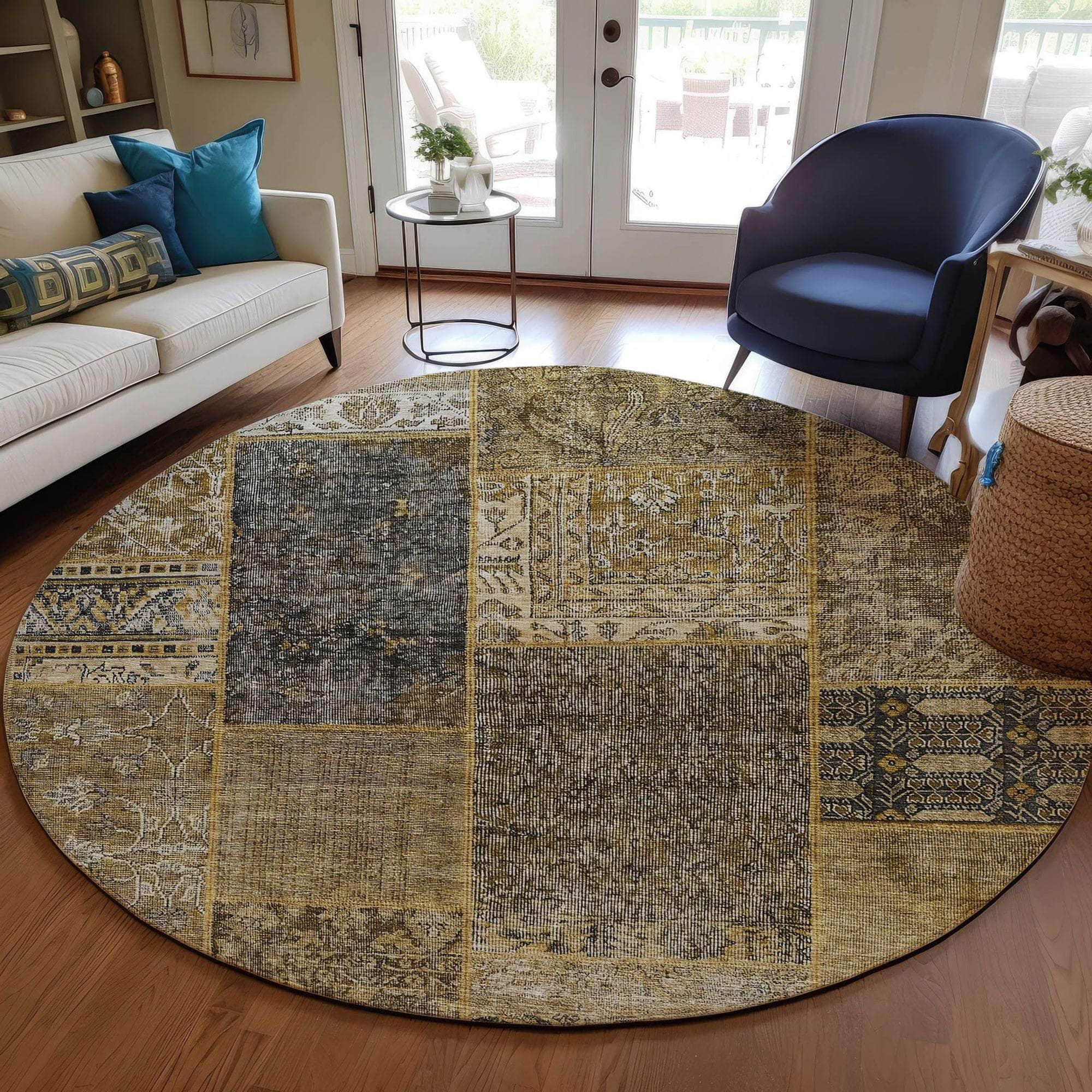 Machine Made ACN669 Brown  Rugs #color_brown 