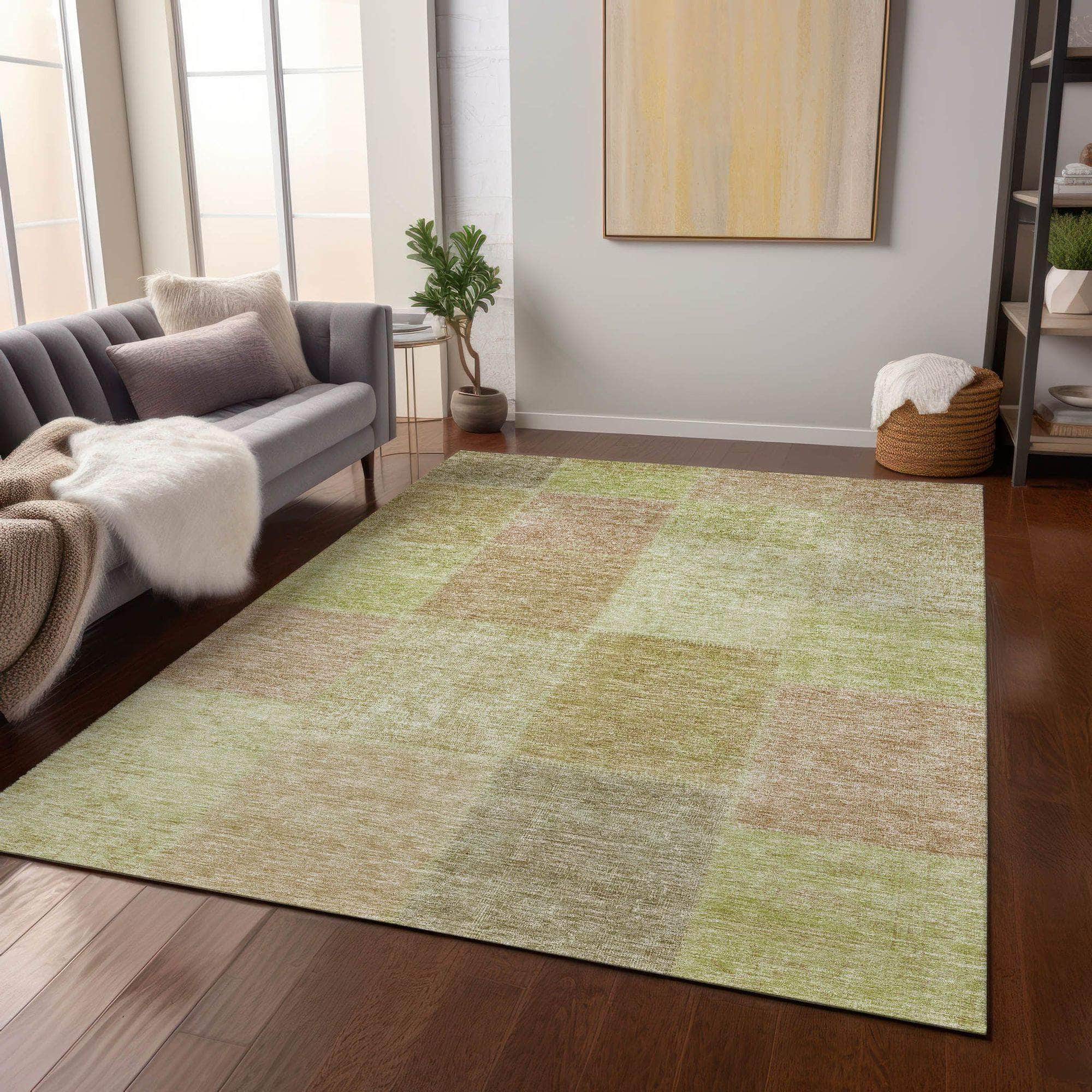 Machine Made ACN664 Aloe Green Rugs #color_aloe green