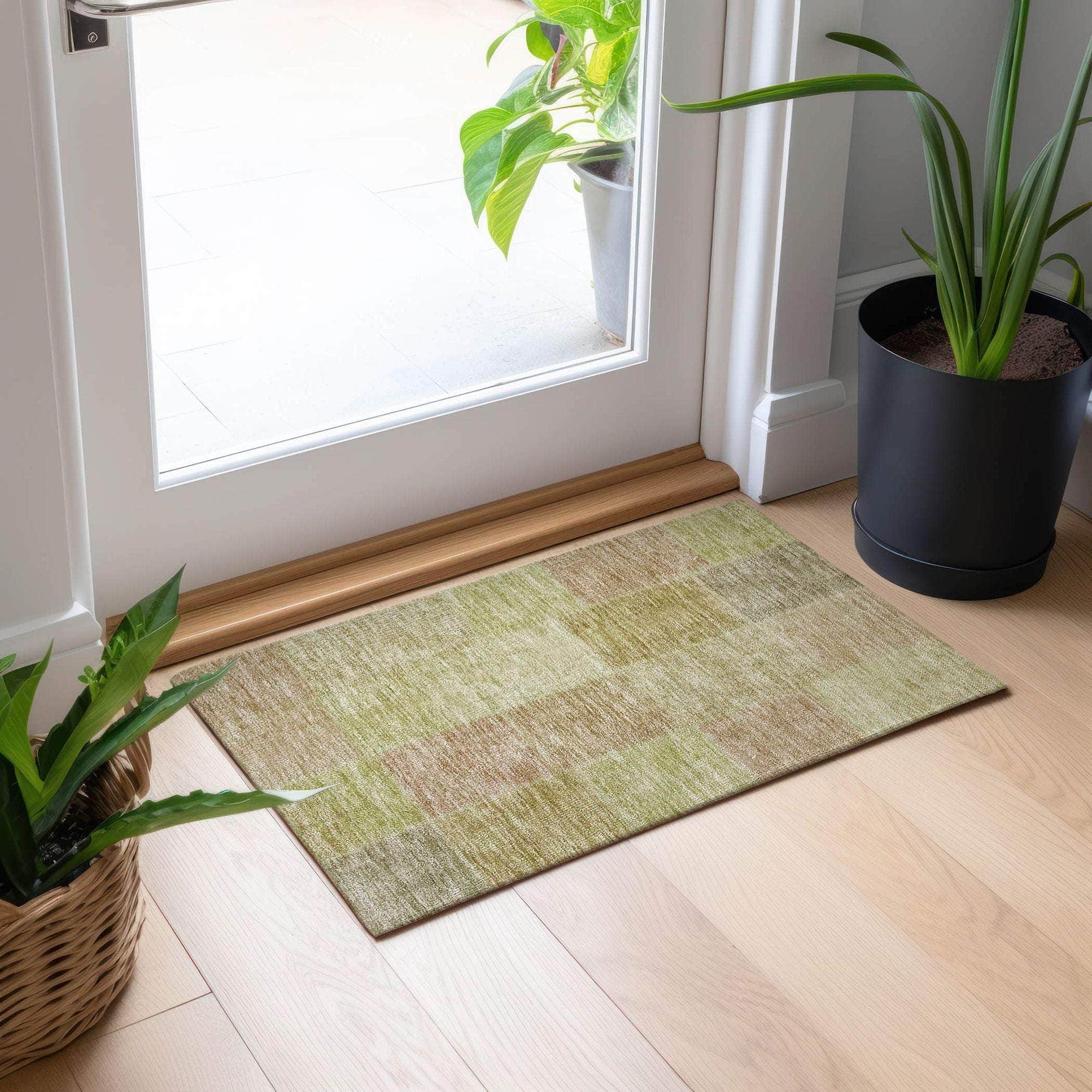 Machine Made ACN664 Aloe Green Rugs #color_aloe green