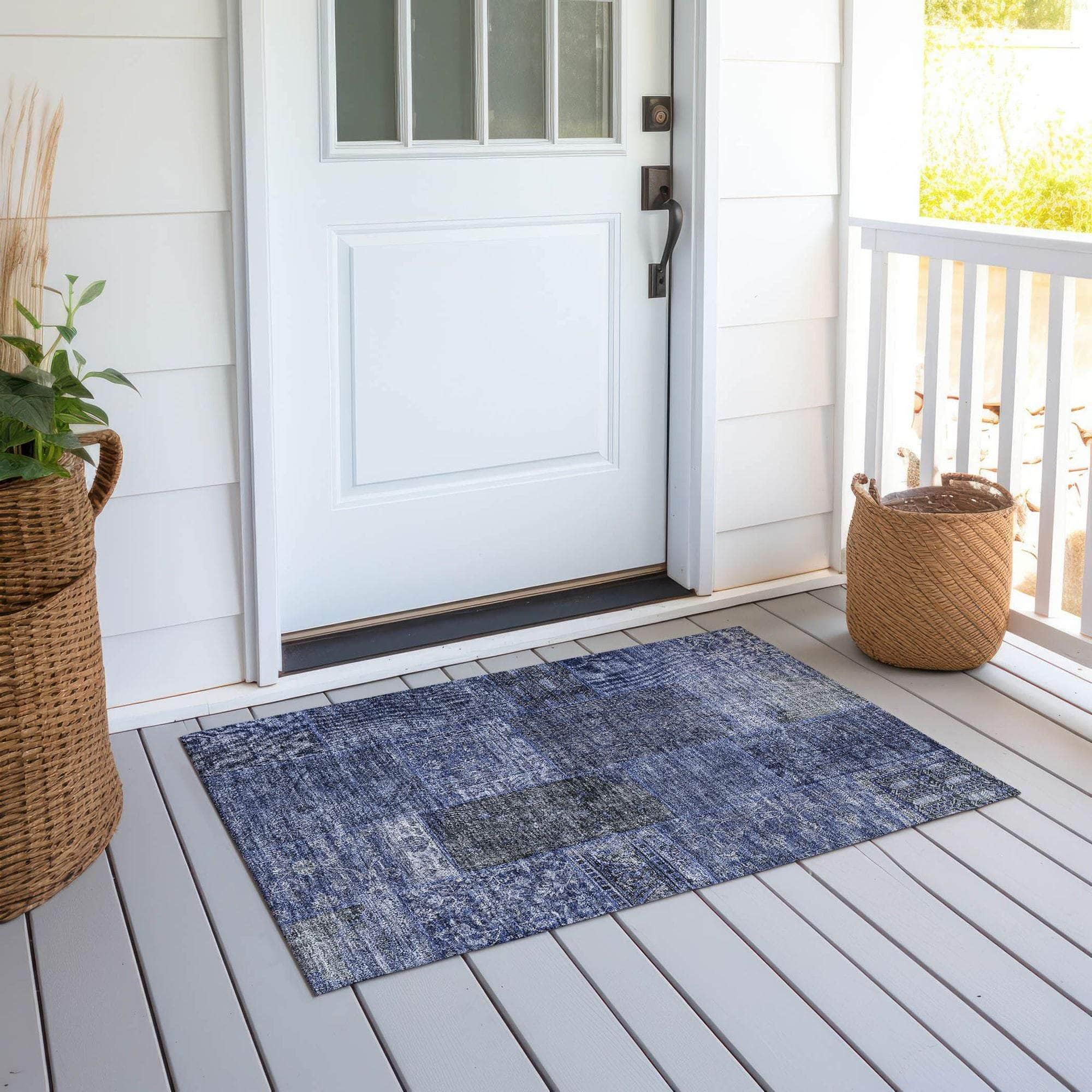 Machine Made ACN669 Navy Blue Rugs #color_navy blue