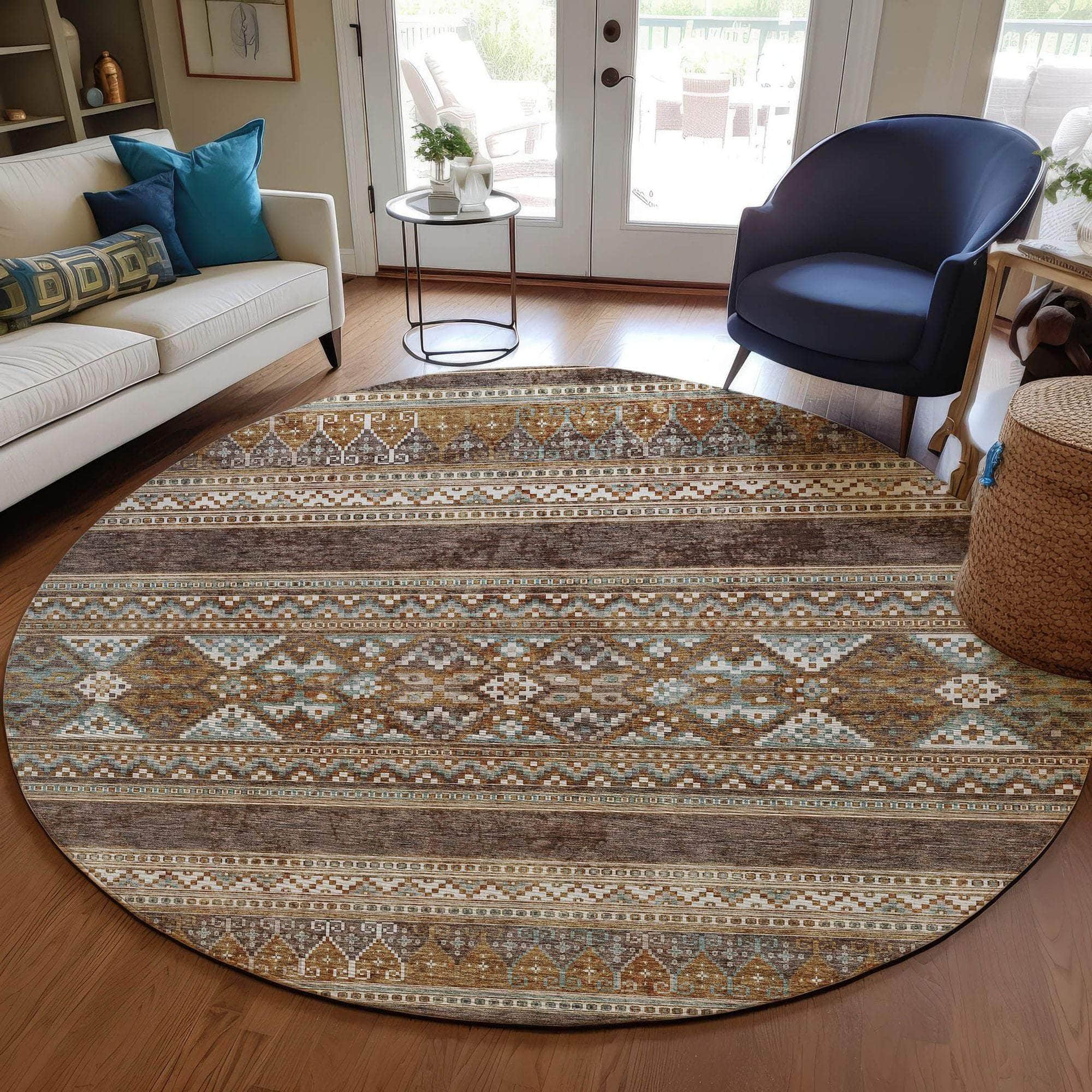 Machine Made ACN714 Chocolate Brown Rugs #color_chocolate brown