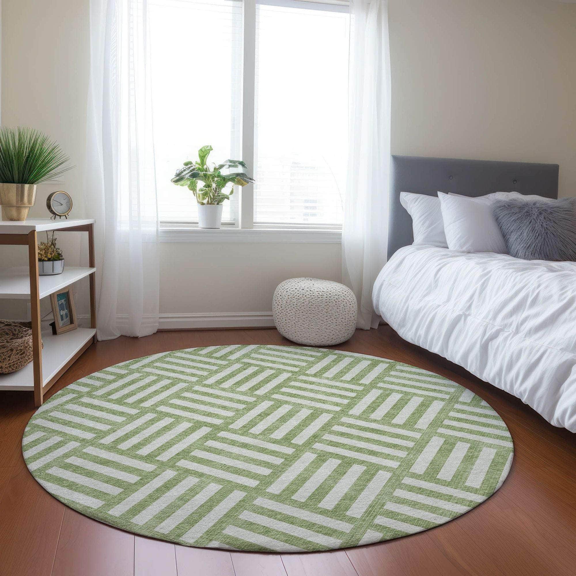 Machine Made ACN620 Aloe Green Rugs #color_aloe green