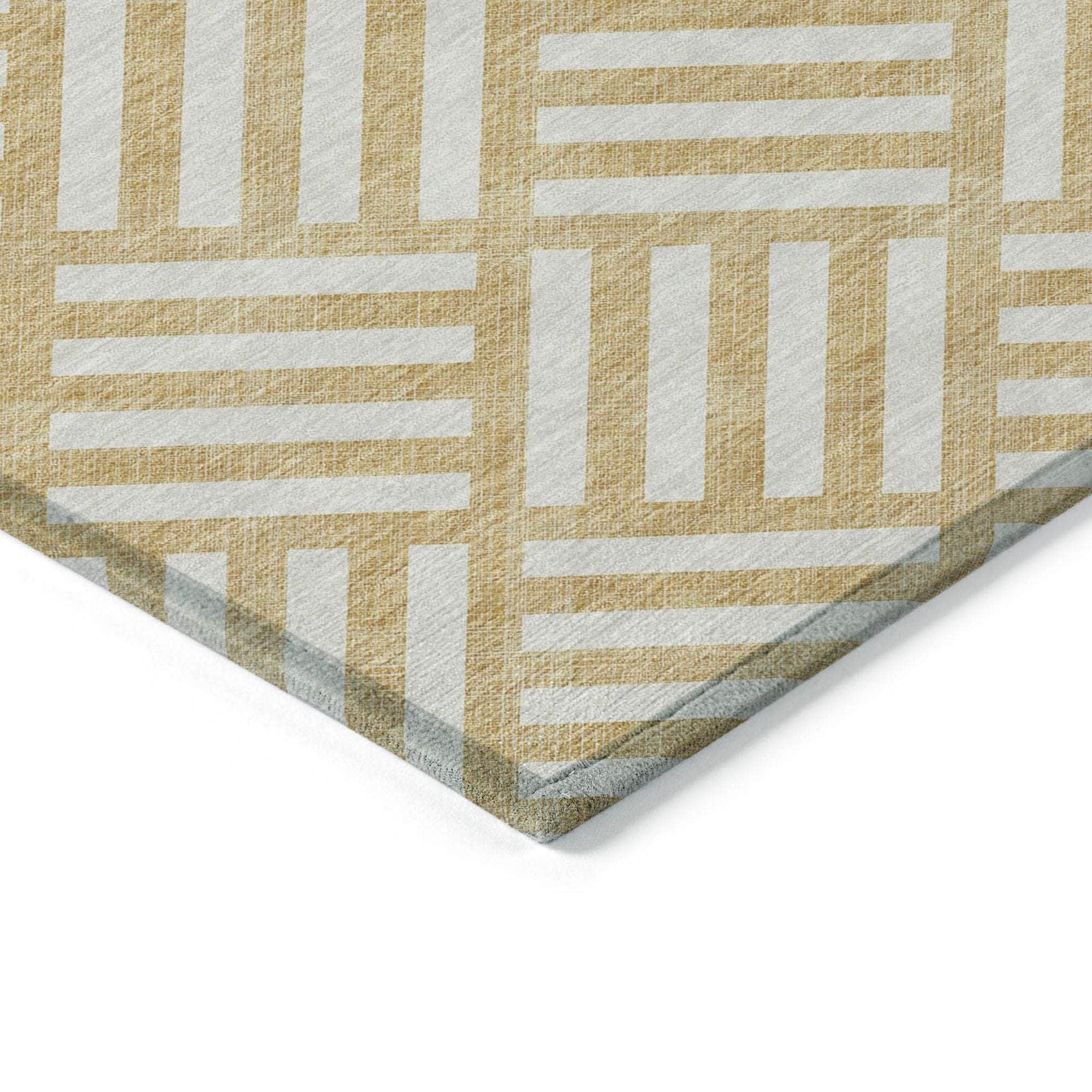 Machine Made ACN620 Gold  Rugs #color_gold 