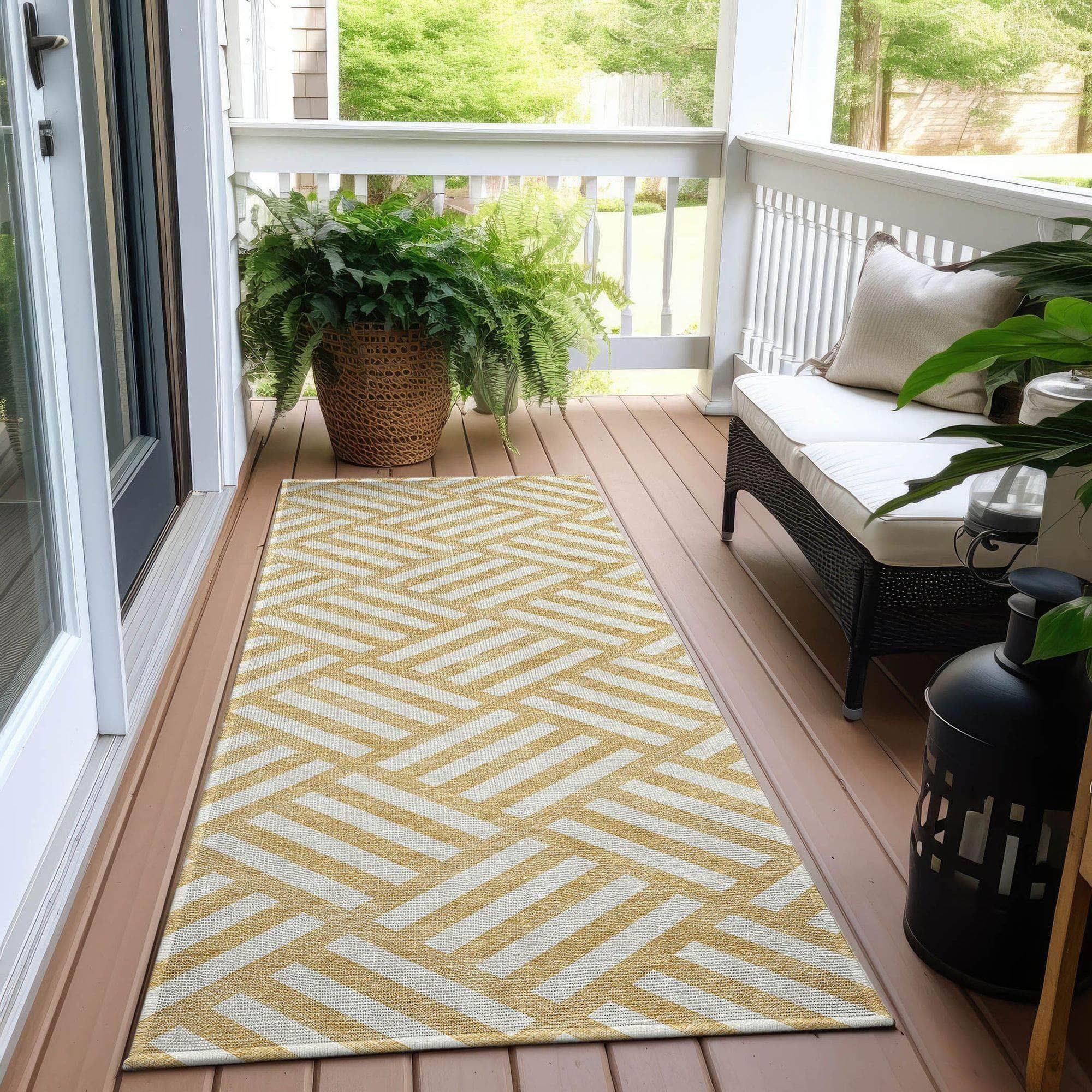 Machine Made ACN620 Gold  Rugs #color_gold 