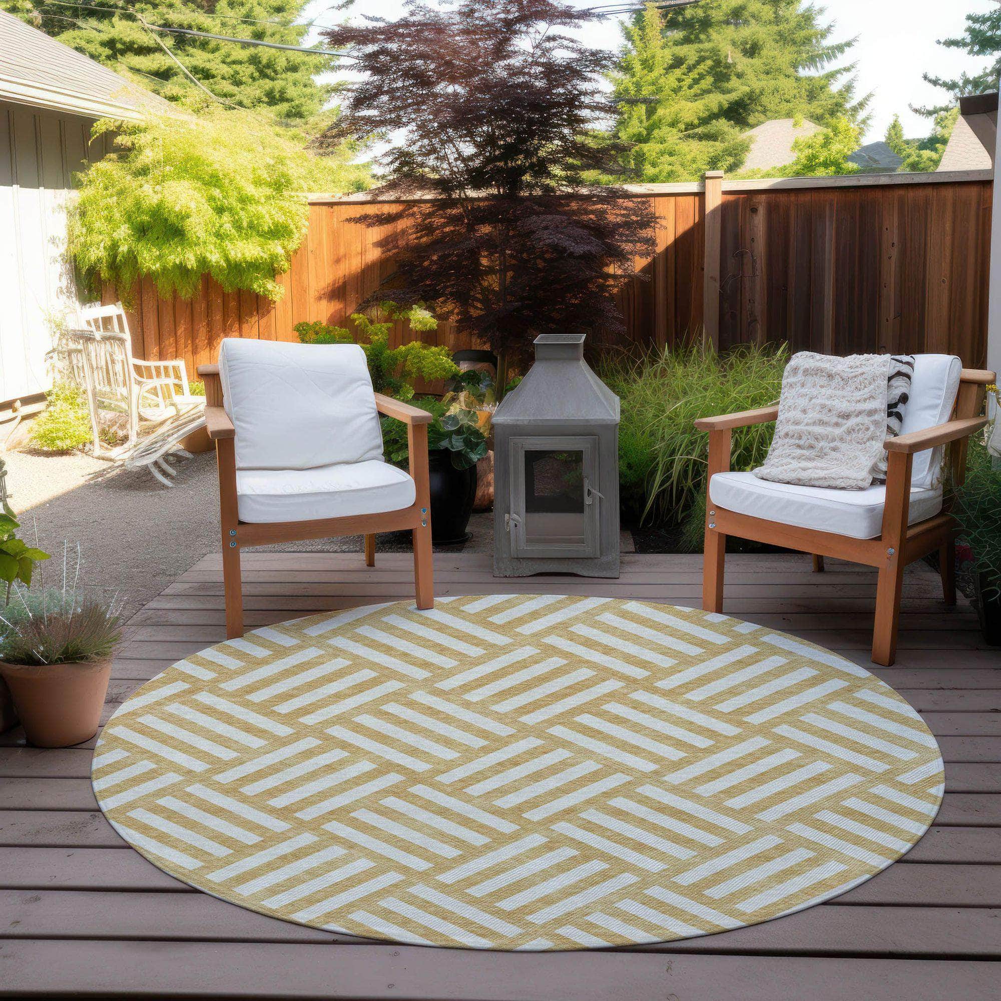 Machine Made ACN620 Gold  Rugs #color_gold 