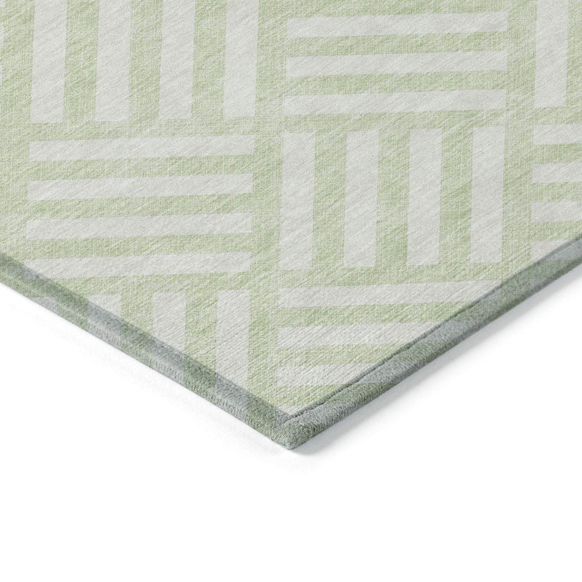 Machine Made ACN620 Mint Green Rugs 