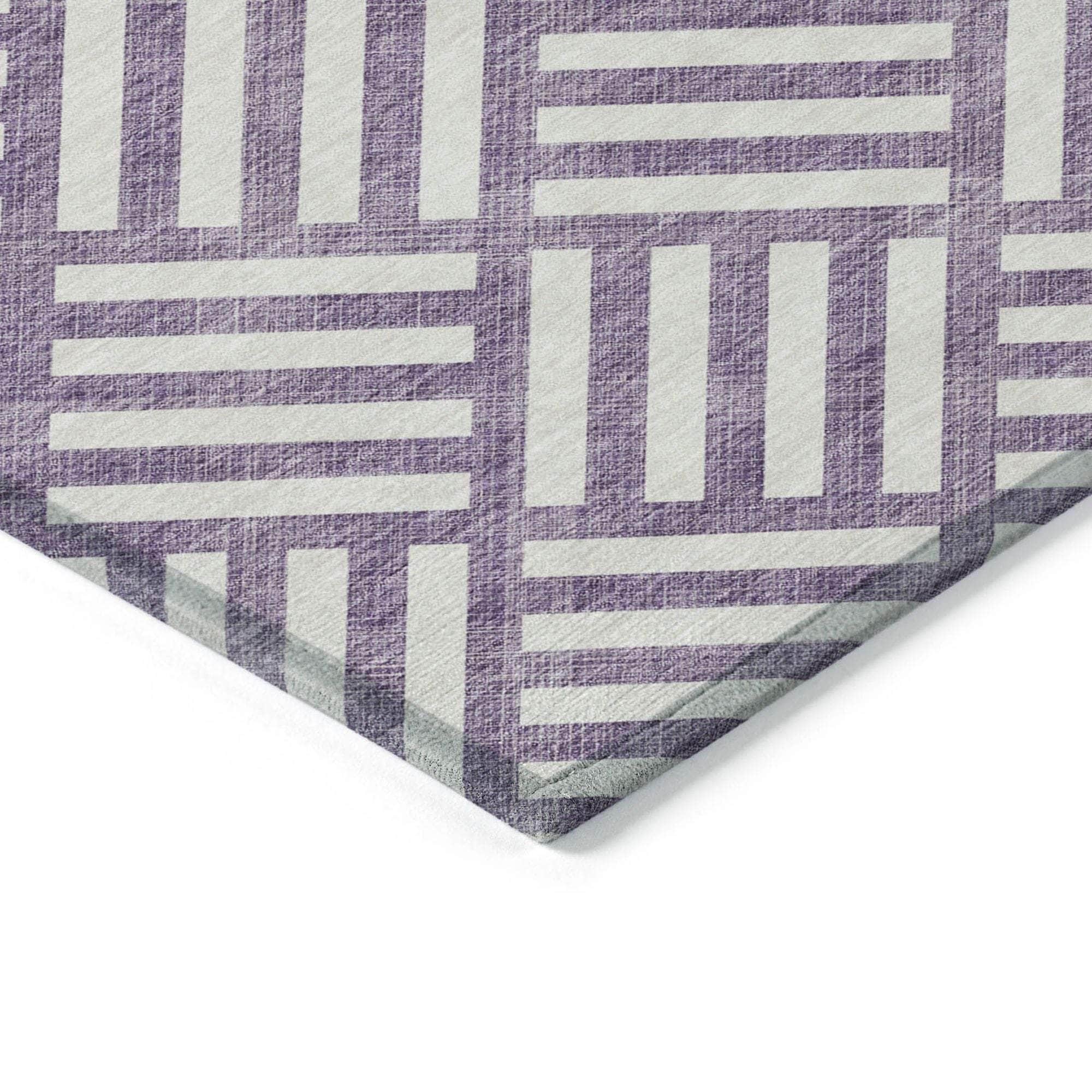 Machine Made ACN620 Purple  Rugs 