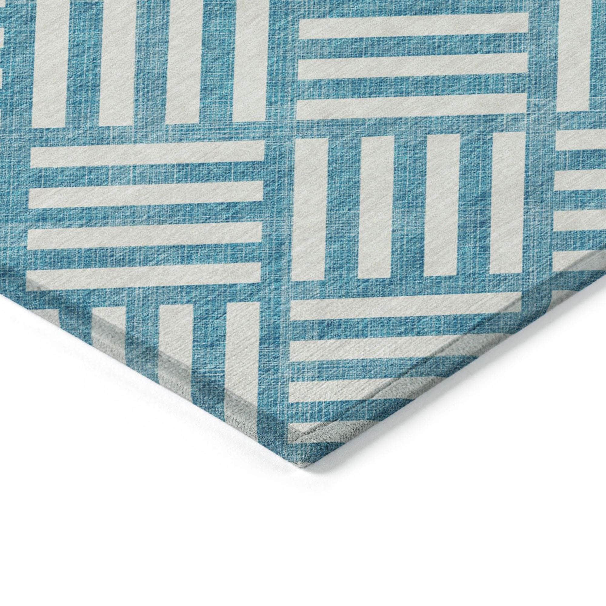 Machine Made ACN620 Teal  Rugs #color_teal 
