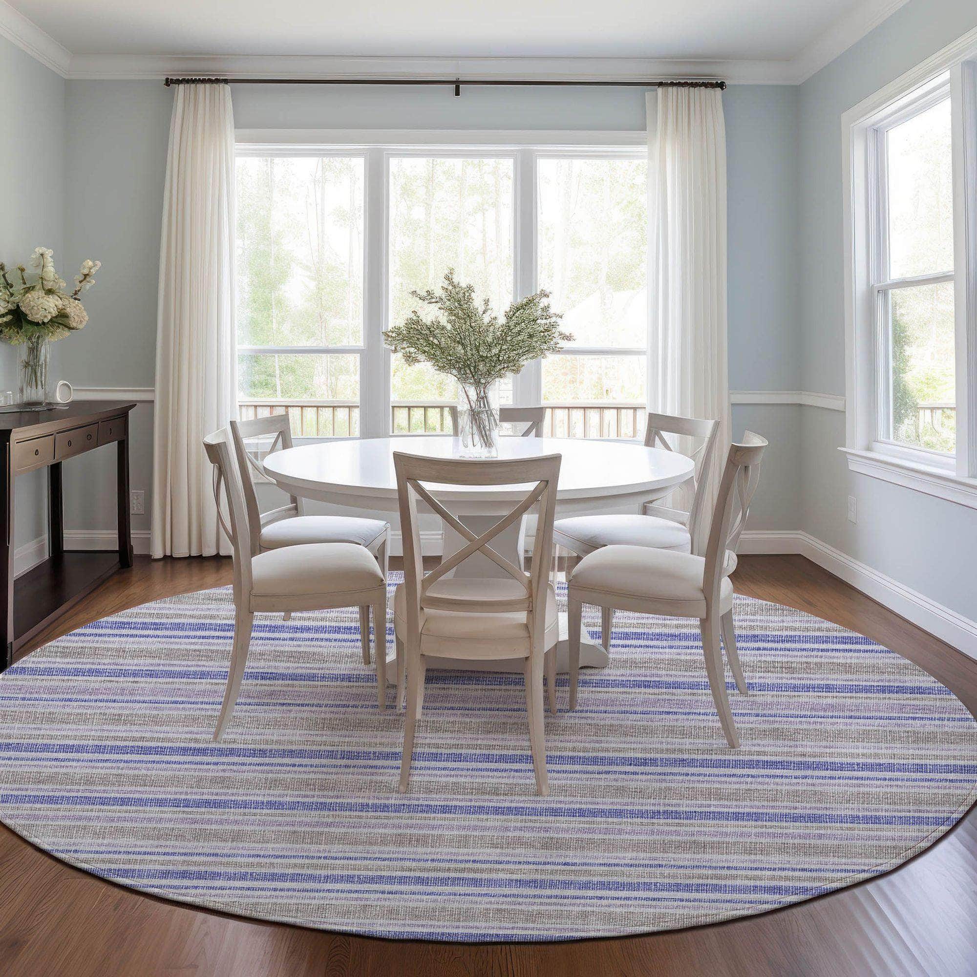 Machine Made ACN531 Navy Blue Rugs 