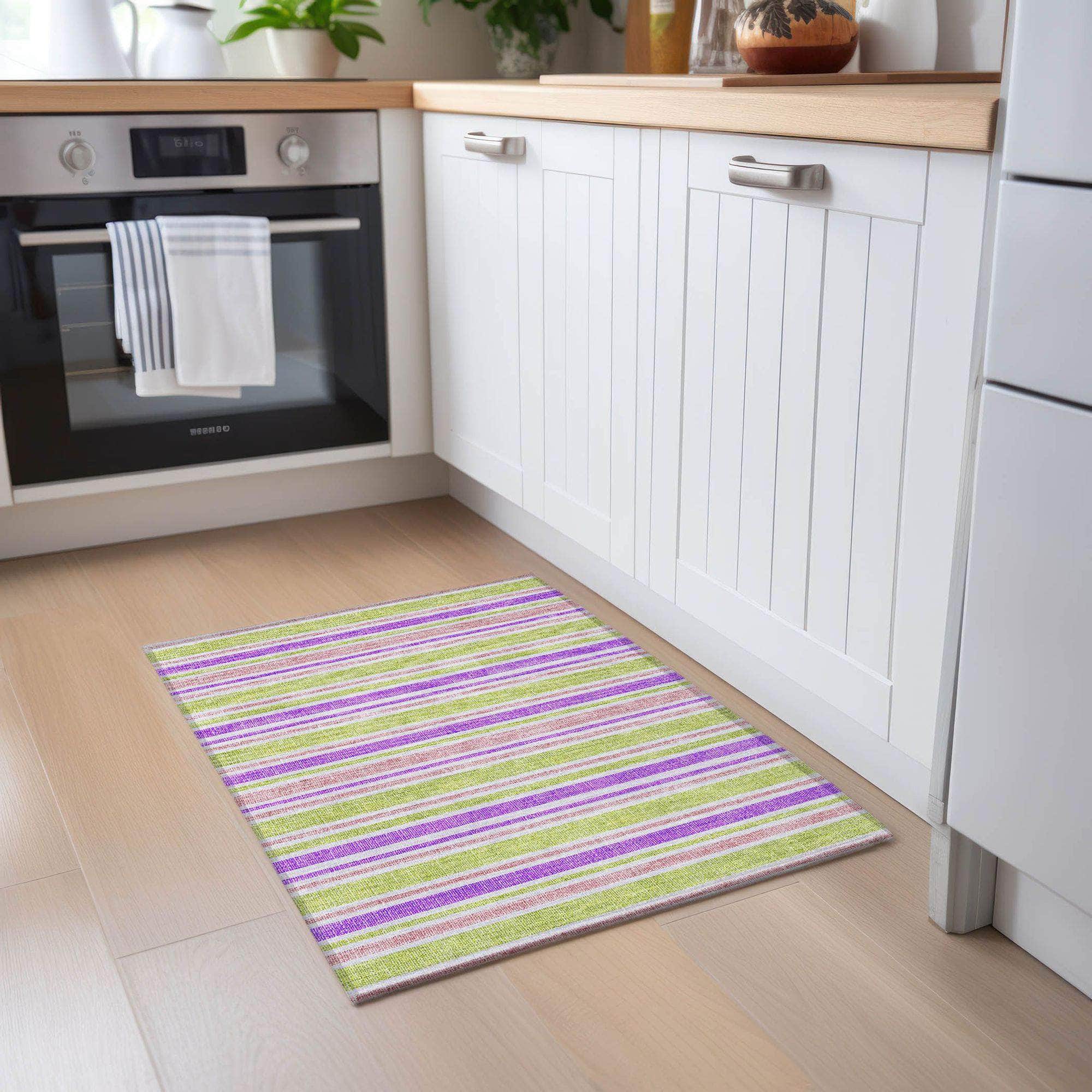 Machine Made ACN531 Purple  Rugs 