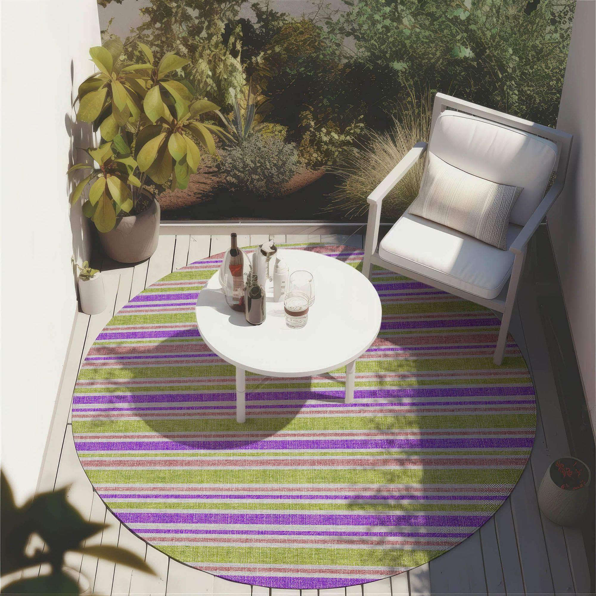 Machine Made ACN531 Purple  Rugs 