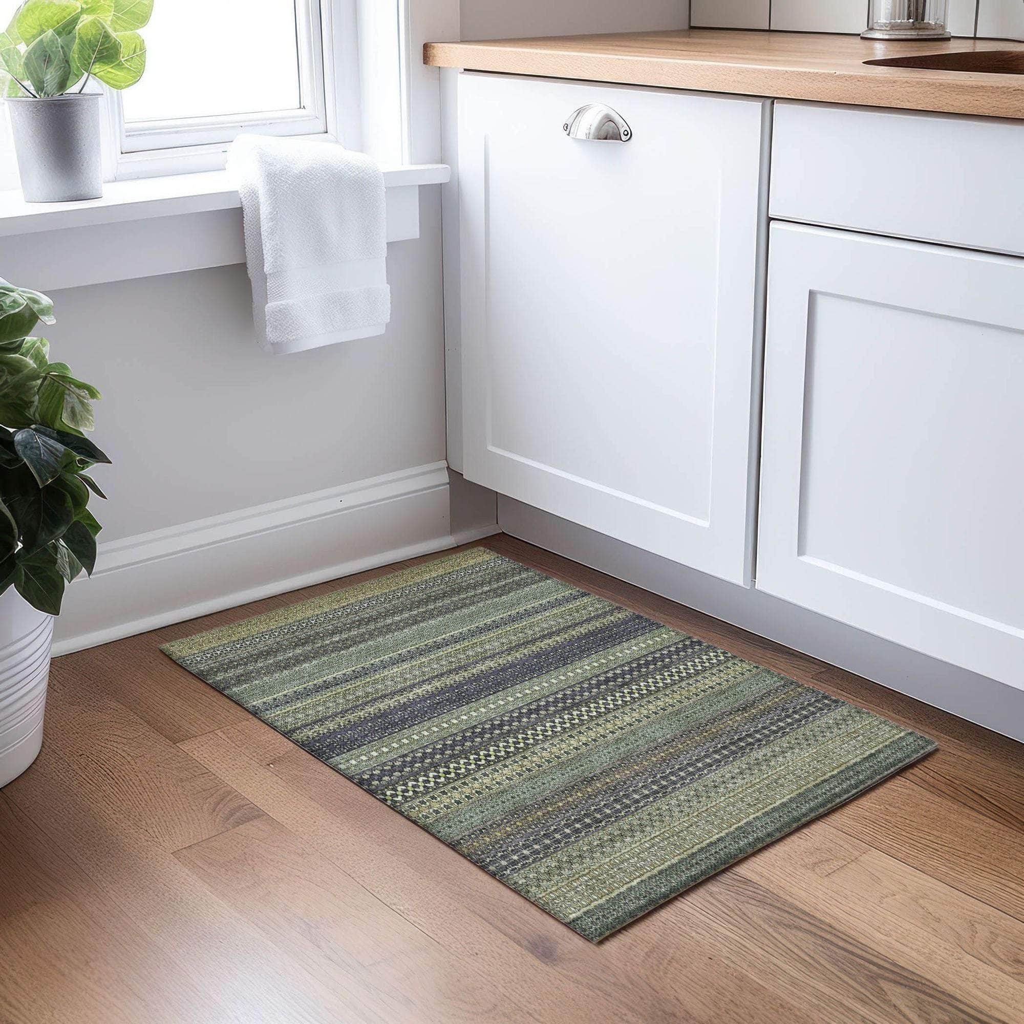 Machine Made ACN527 Sage Green Rugs #color_sage green