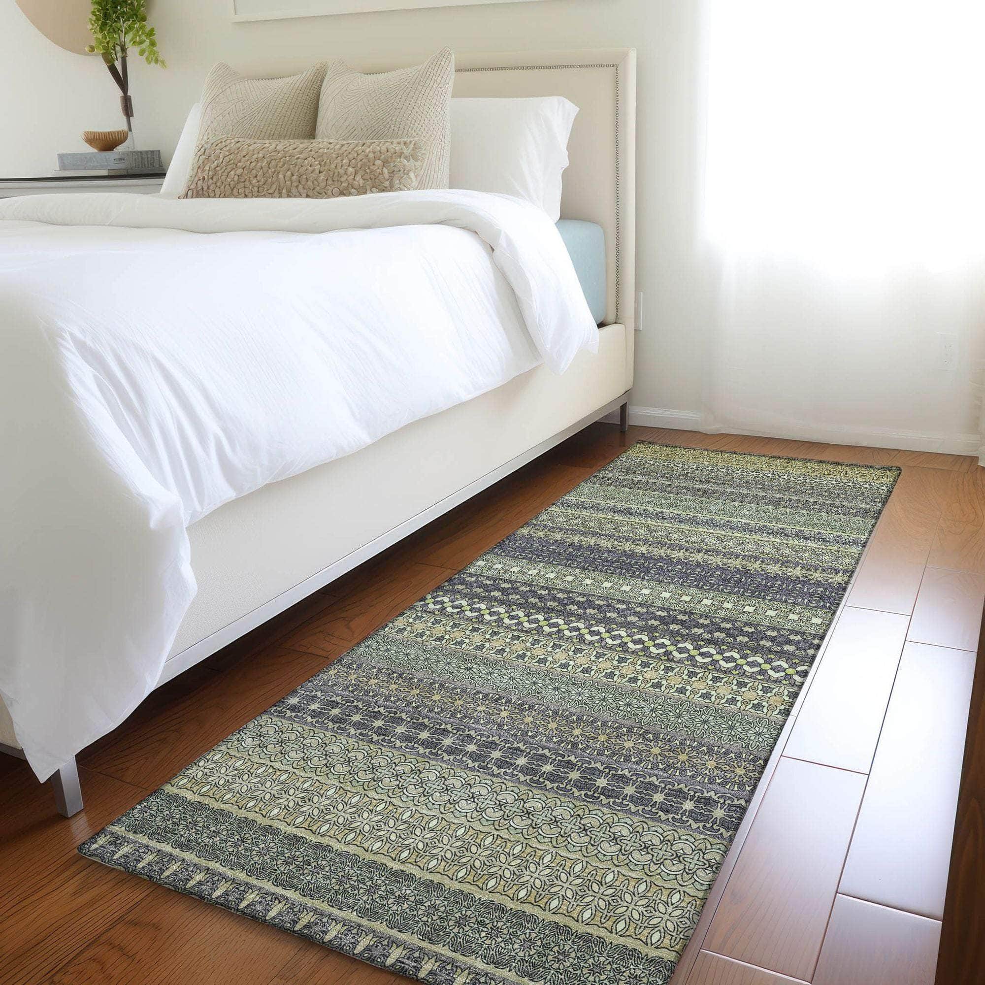 Machine Made ACN527 Sage Green Rugs #color_sage green