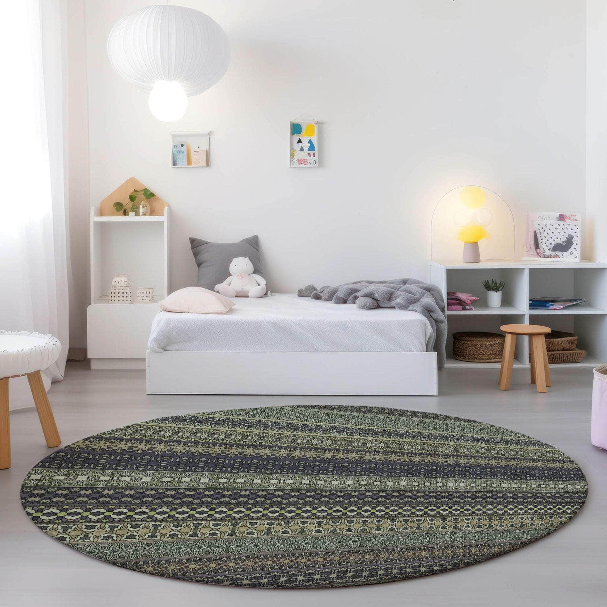 Machine Made ACN527 Sage Green Rugs #color_sage green