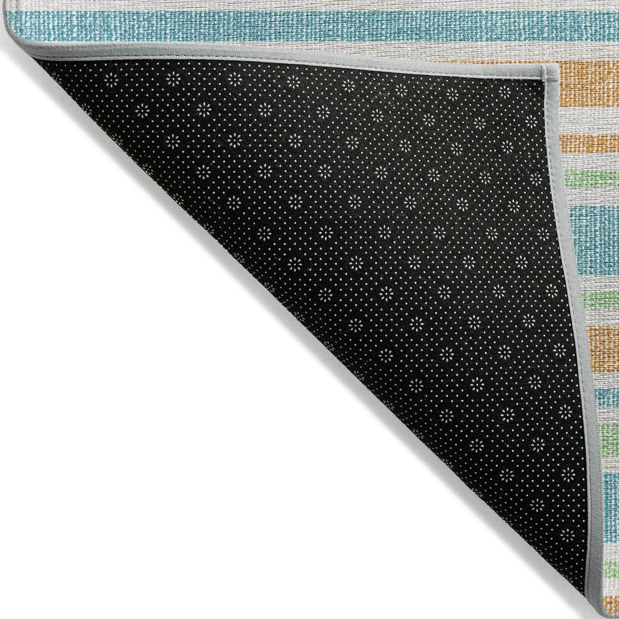 Machine Made ACN531 Teal  Rugs 