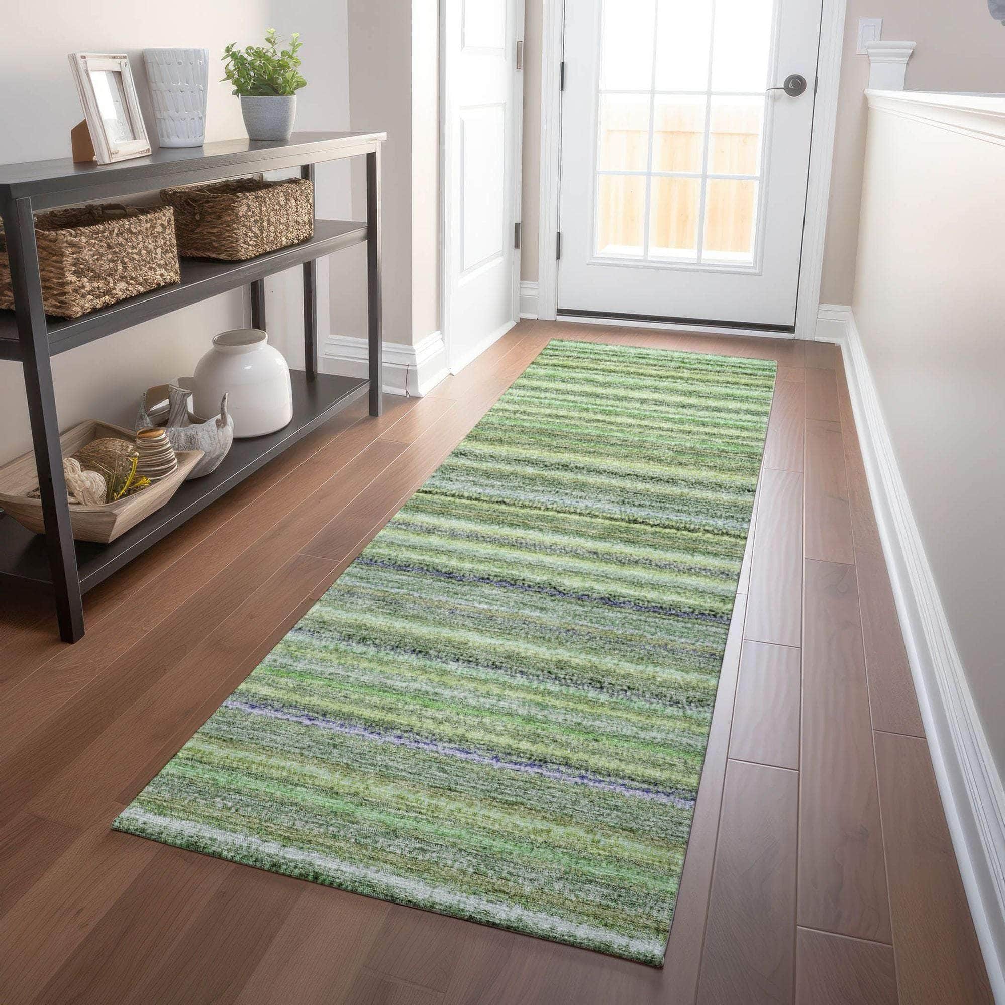 Machine Made ACN598 Green  Rugs #color_green 