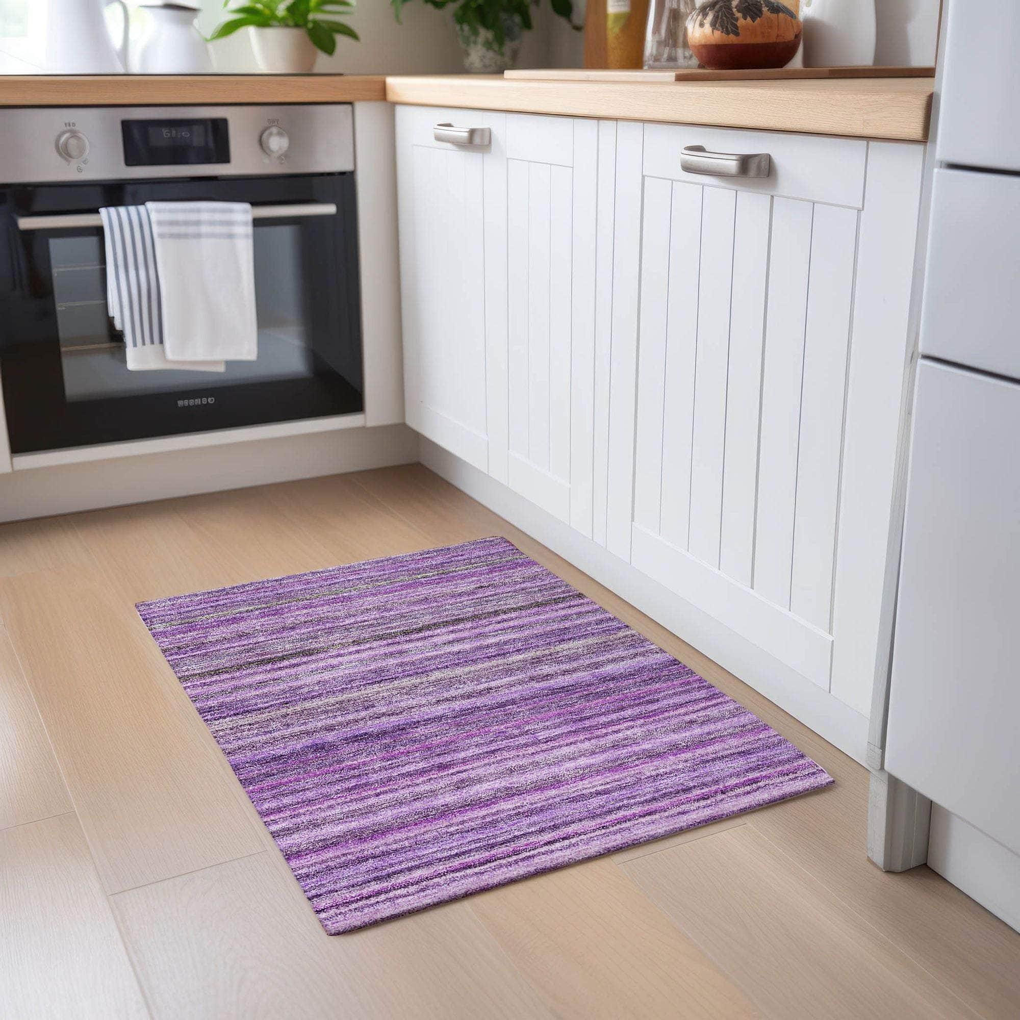 Machine Made ACN598 Purple  Rugs #color_purple 