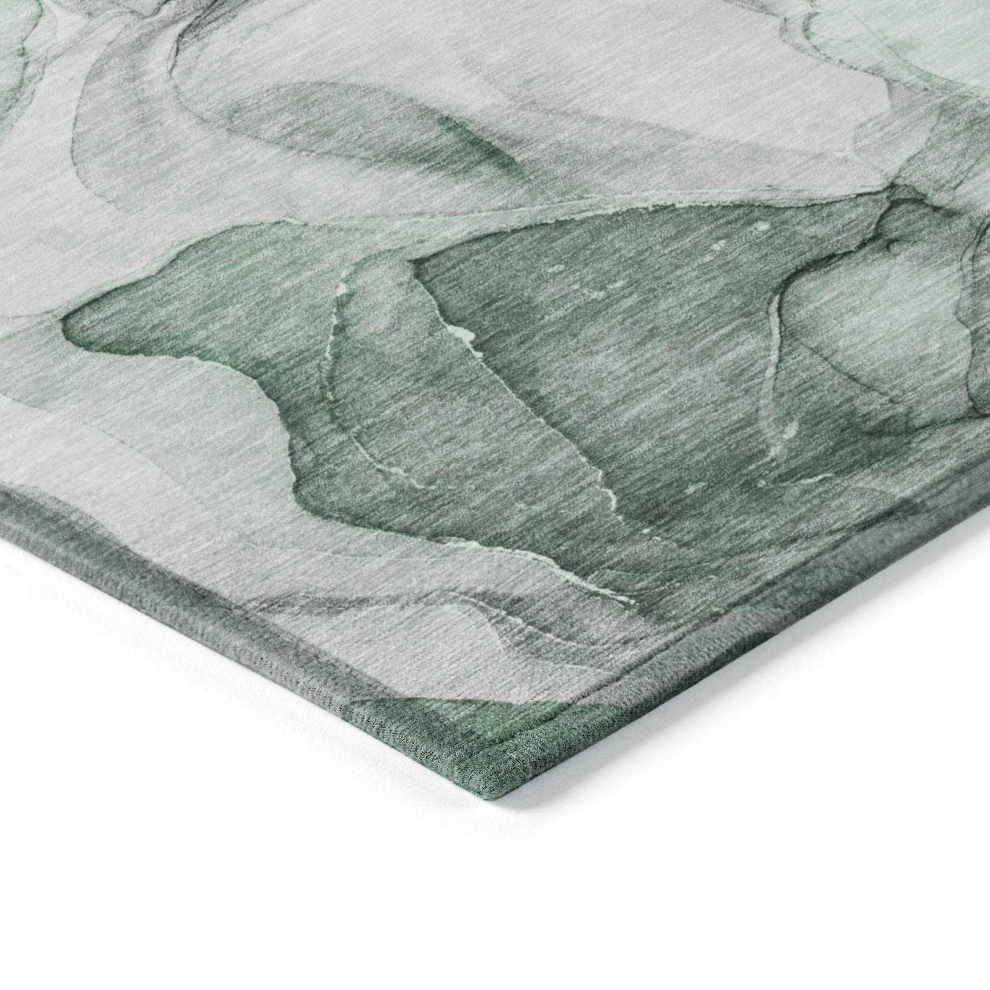 Machine Made ACN504 Green  Rugs #color_green 