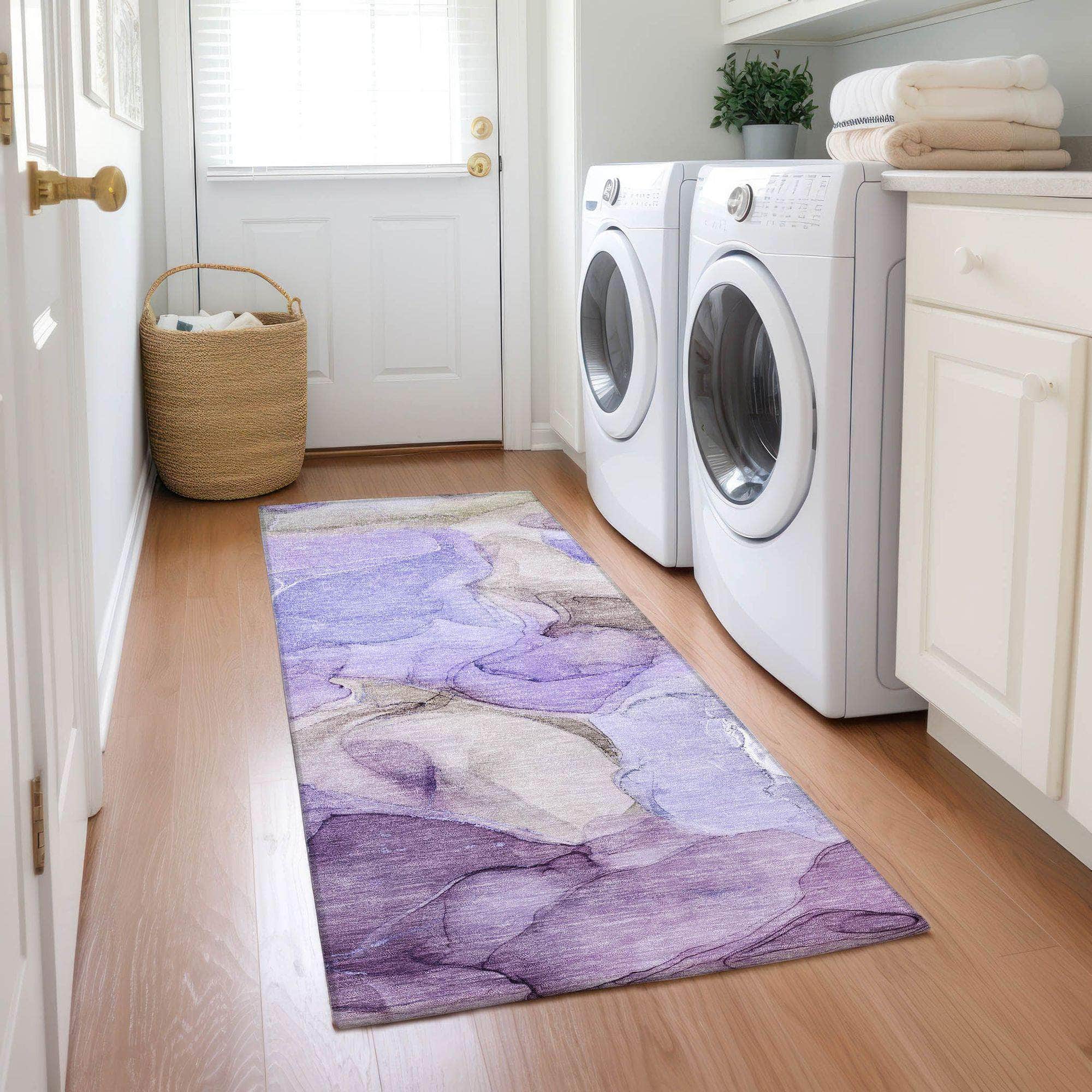Machine Made ACN504 Purple  Rugs #color_purple 