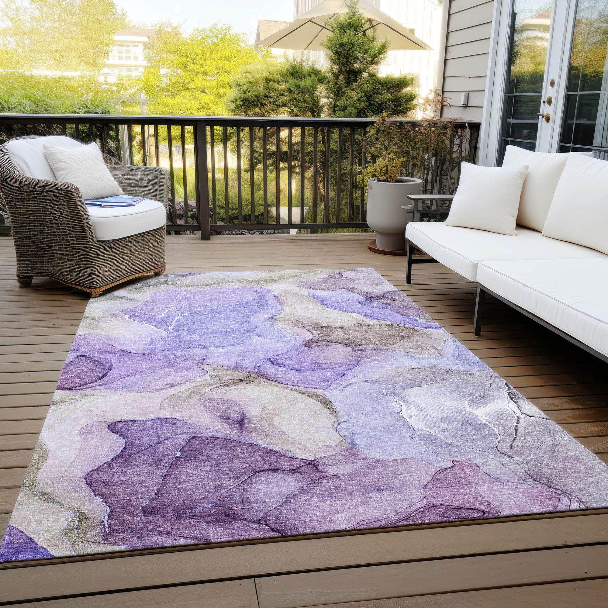Machine Made ACN504 Purple  Rugs #color_purple 
