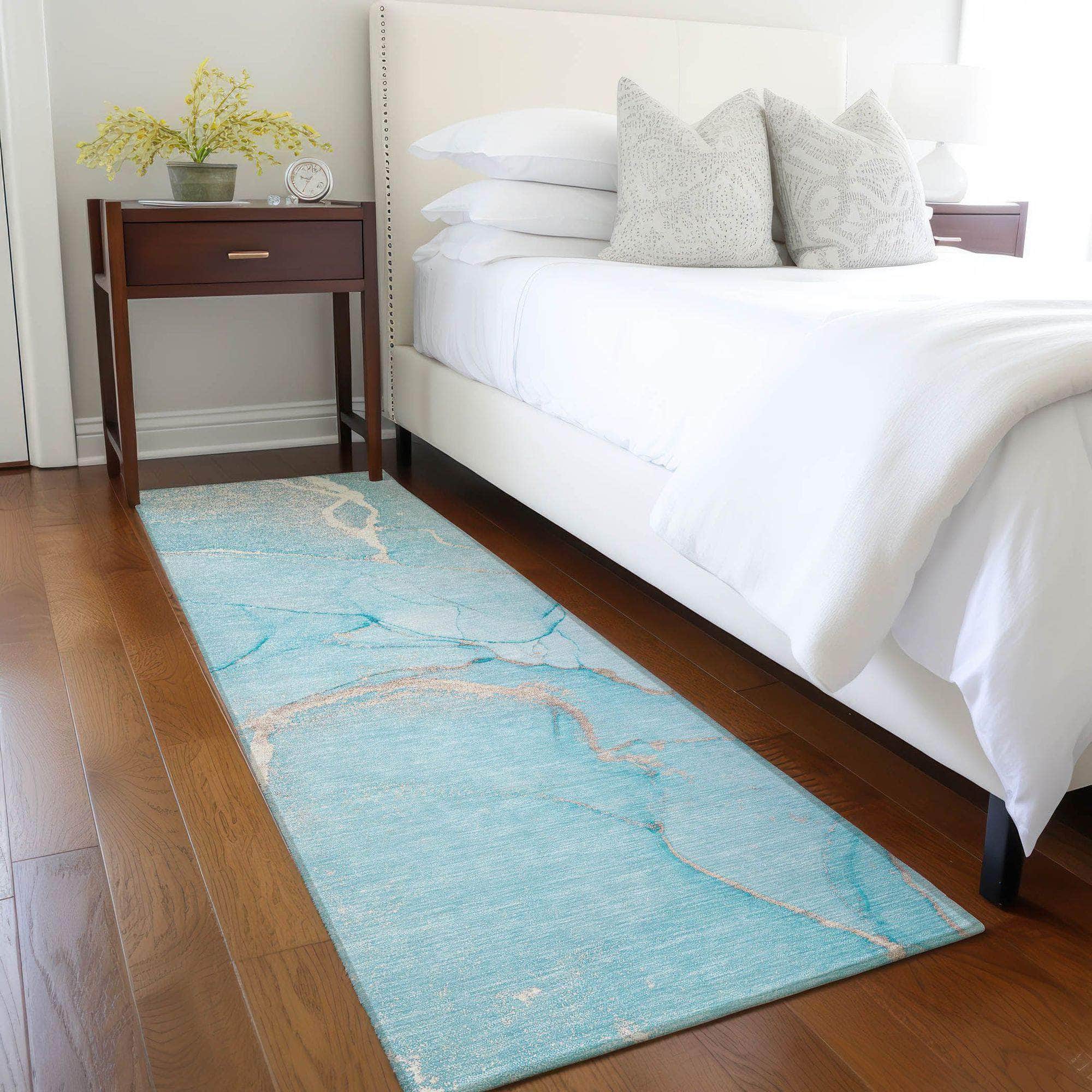 Machine Made ACN510 Teal  Rugs #color_teal 