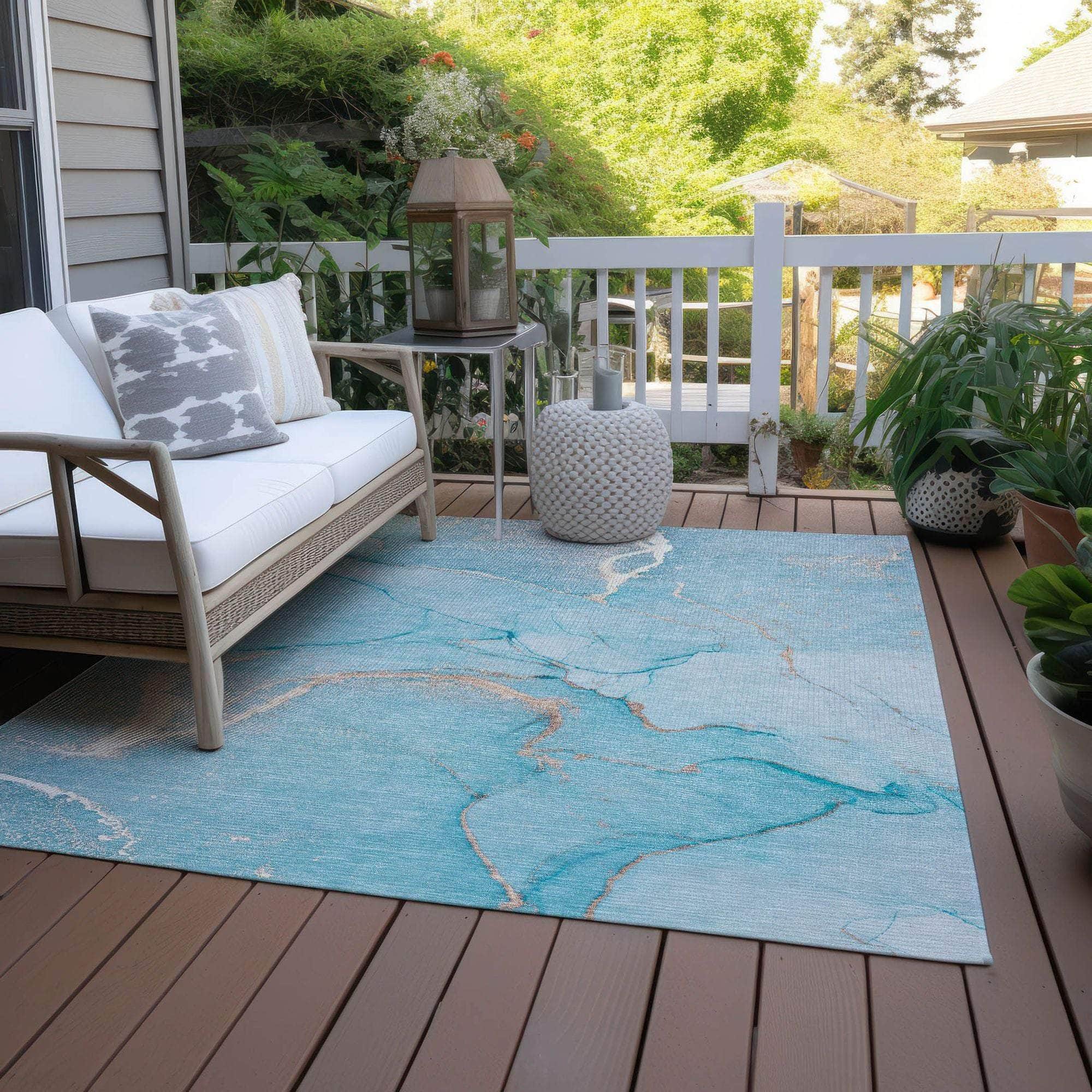 Machine Made ACN510 Teal  Rugs #color_teal 