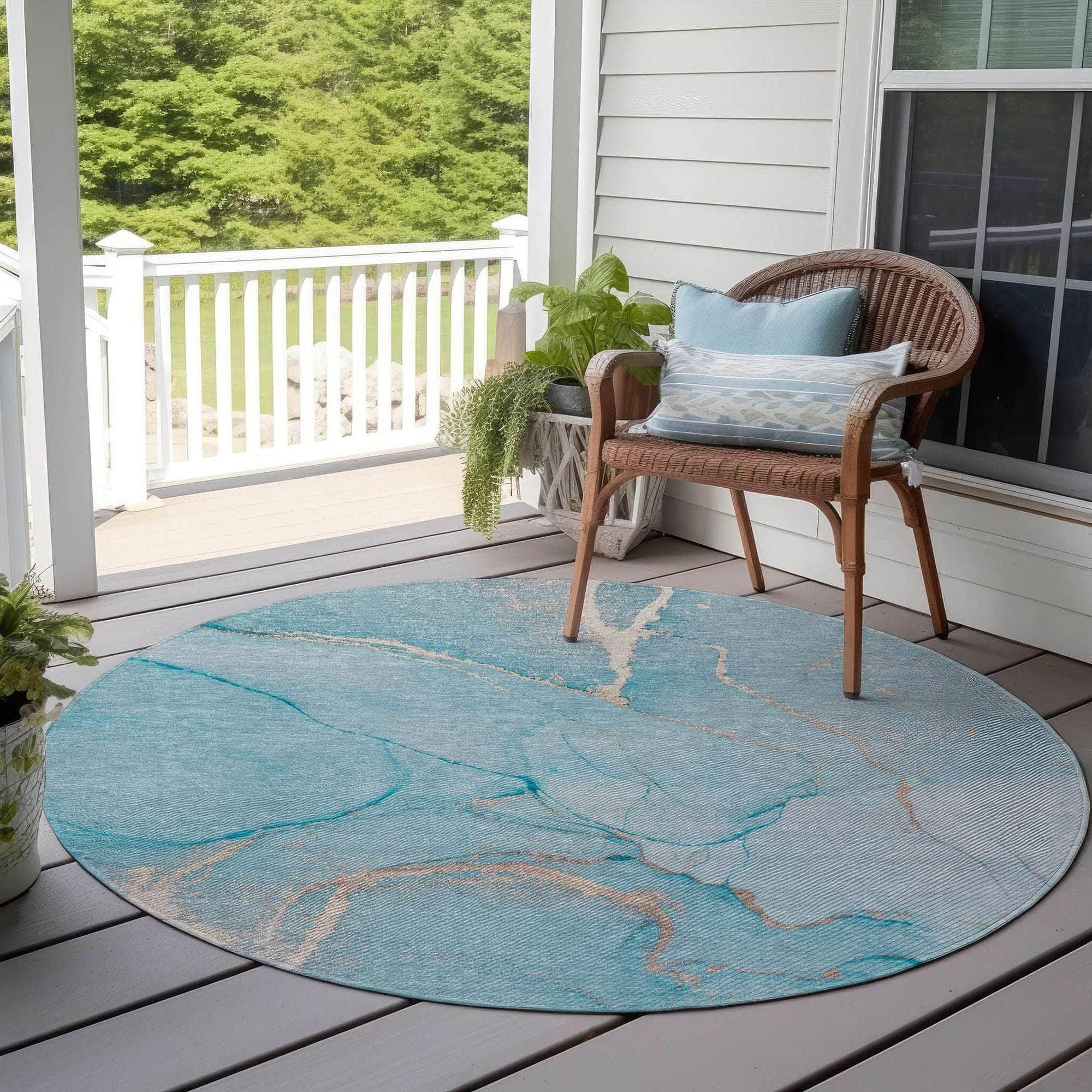 Machine Made ACN510 Teal  Rugs #color_teal 