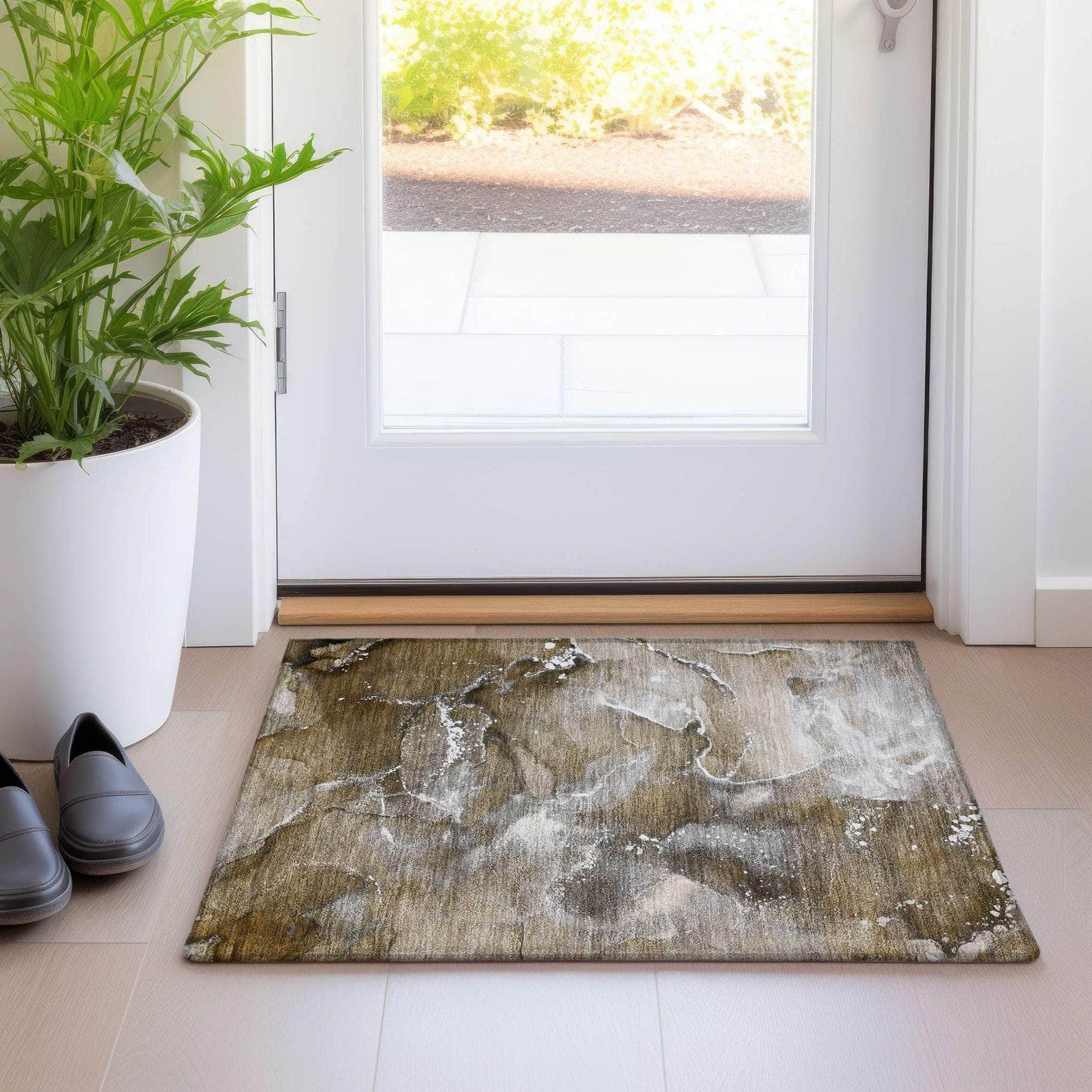 Machine Made ACN518 Brown  Rugs #color_brown 