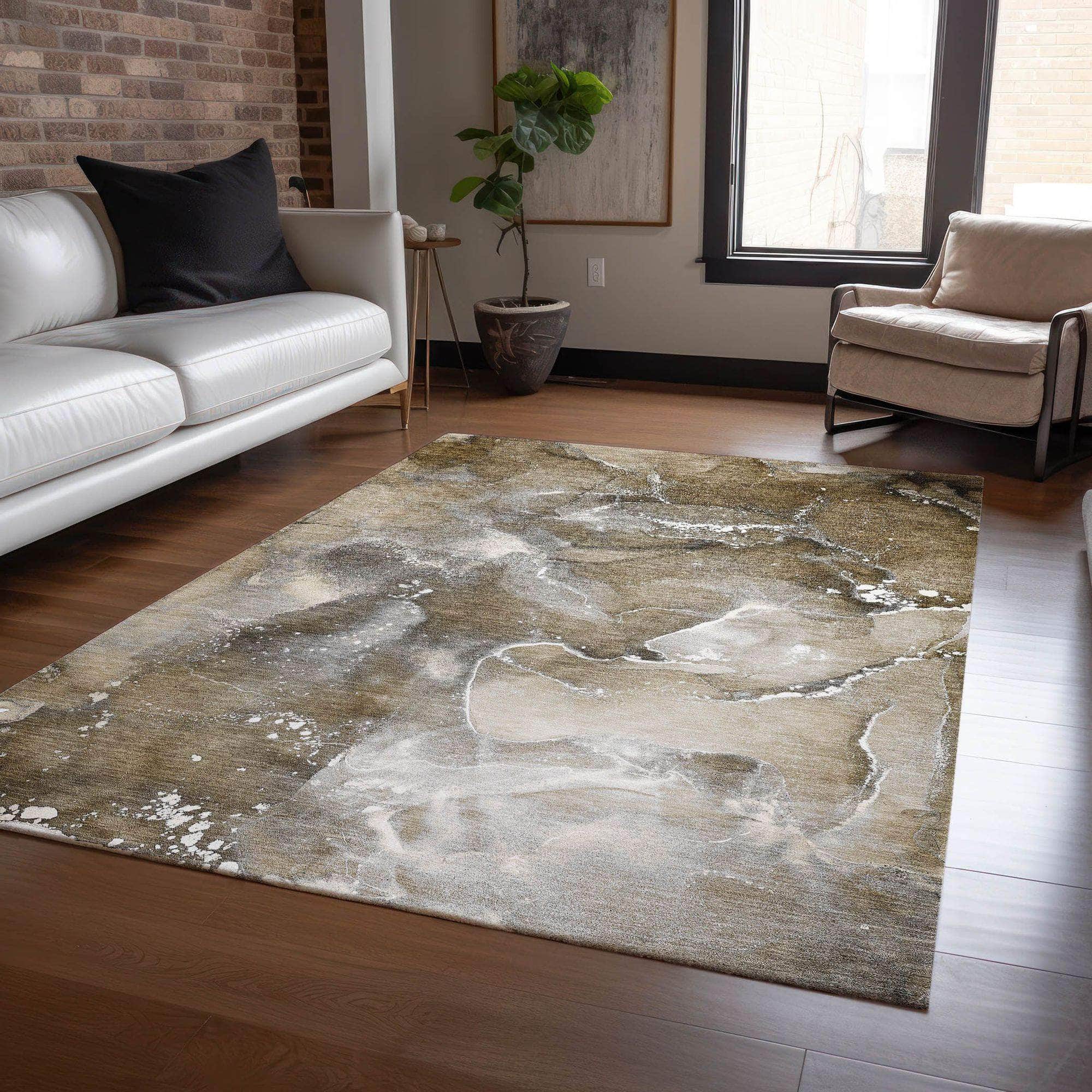 Machine Made ACN518 Brown  Rugs #color_brown 
