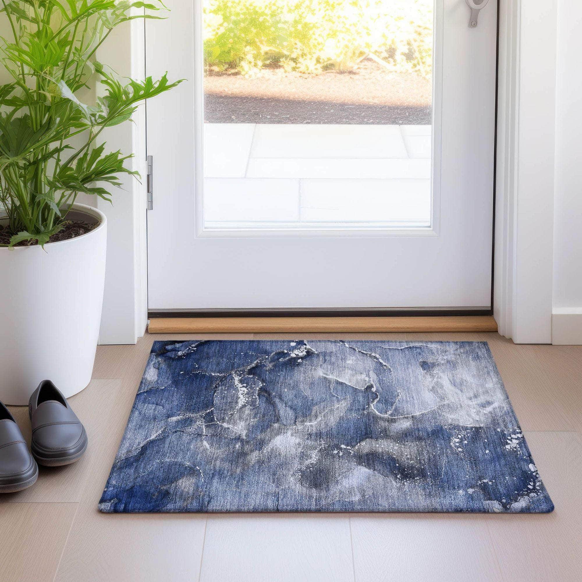 Machine Made ACN518 Navy Blue Rugs #color_navy blue