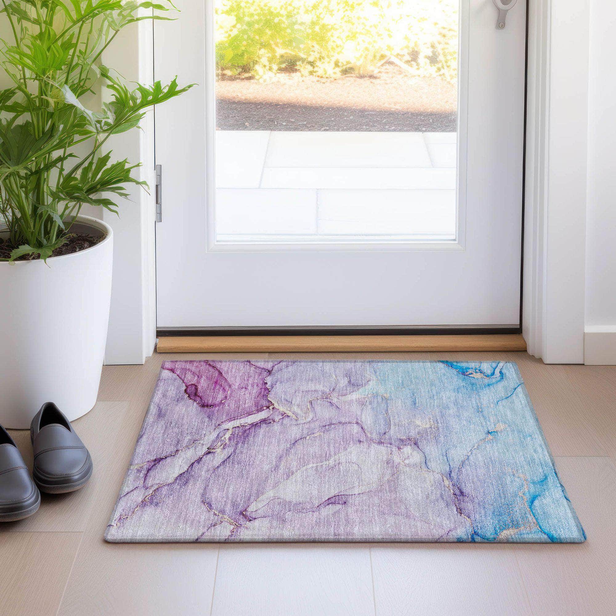Machine Made ACN516 Purple  Rugs #color_purple 
