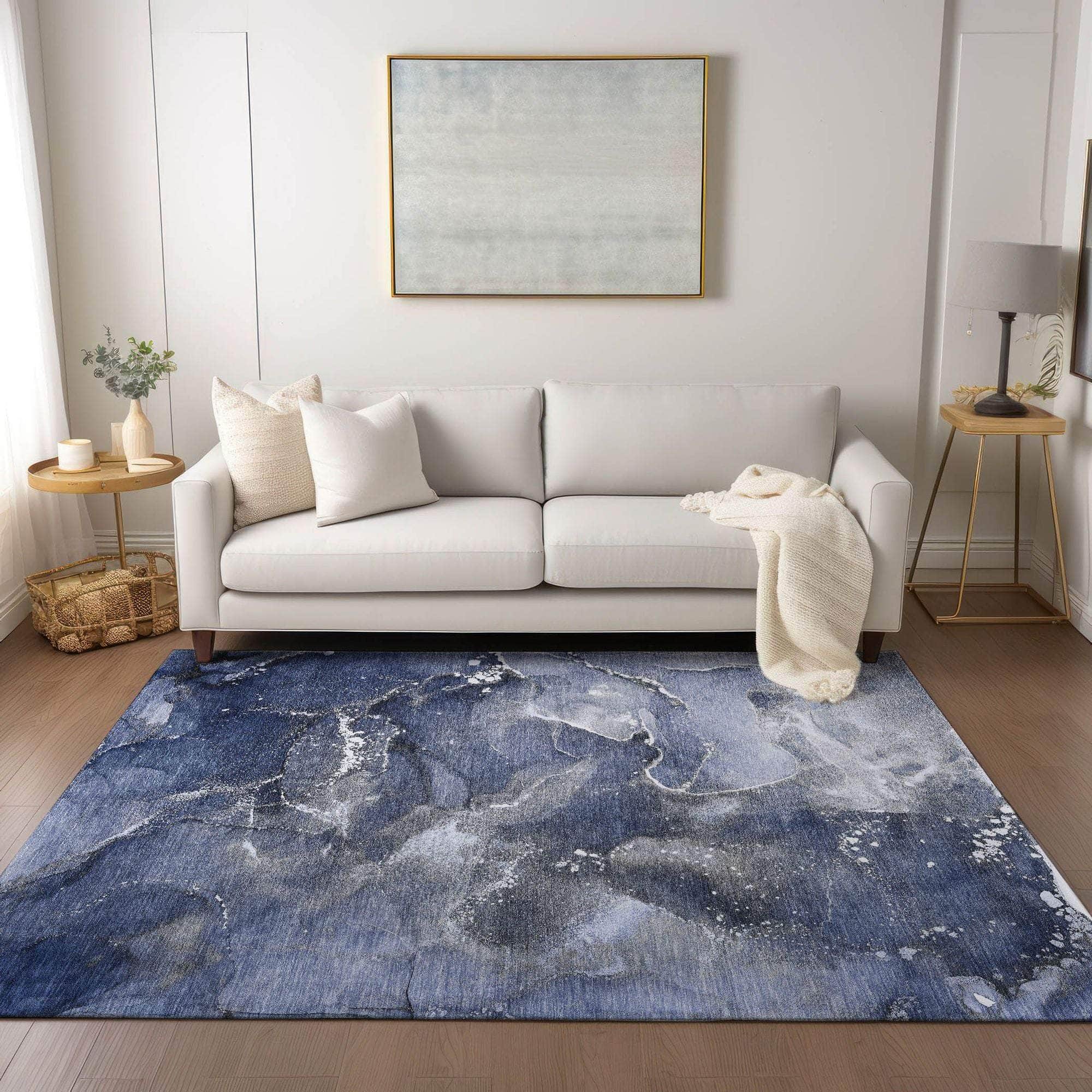 Machine Made ACN518 Navy Blue Rugs #color_navy blue