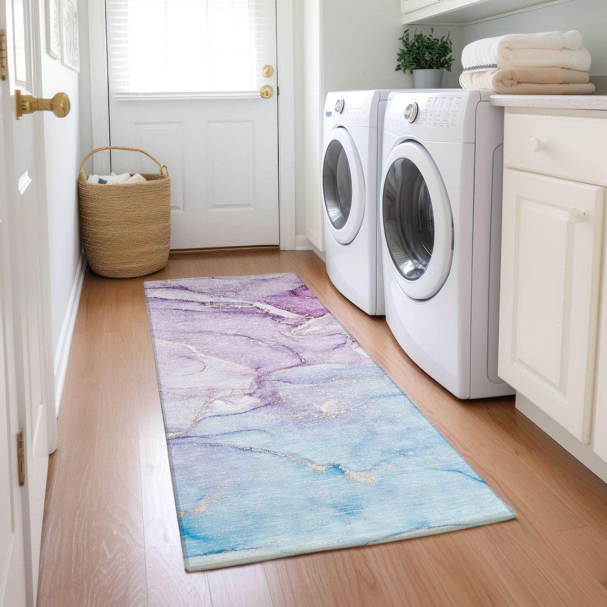 Machine Made ACN516 Purple  Rugs #color_purple 