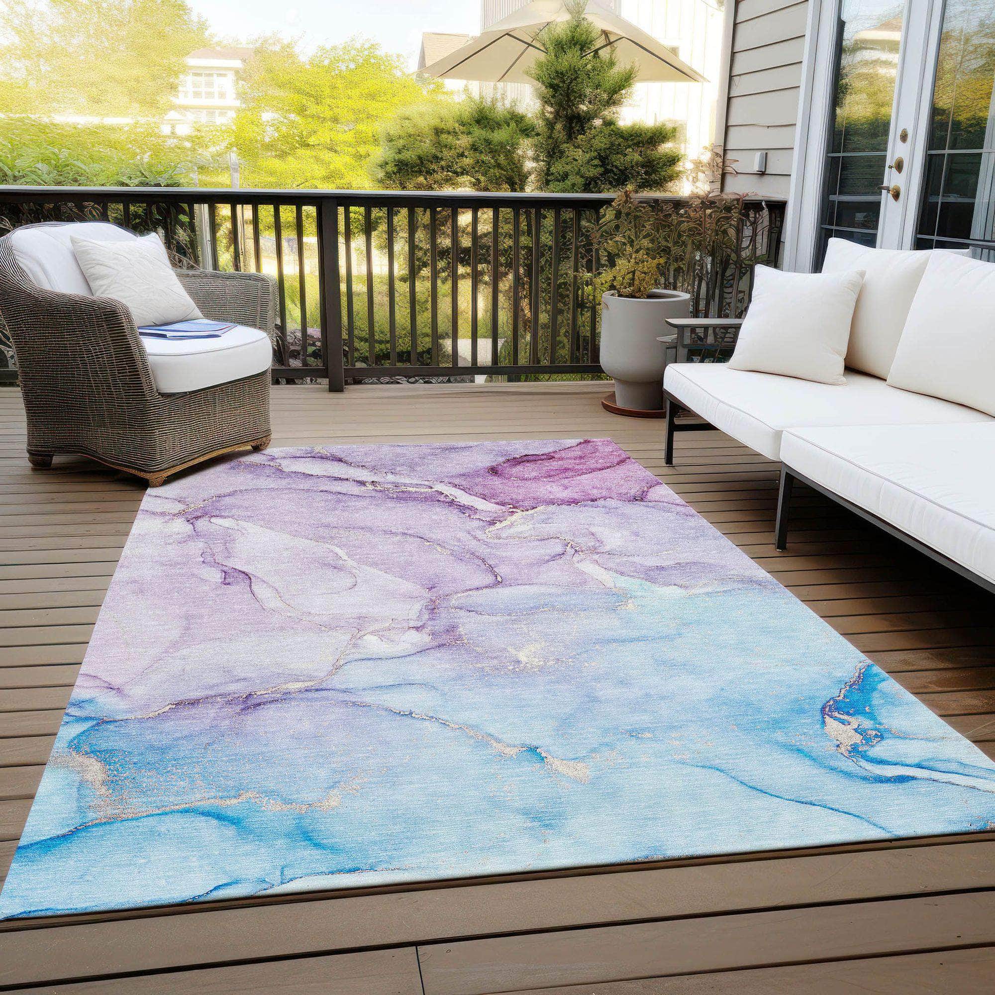 Machine Made ACN516 Purple  Rugs #color_purple 