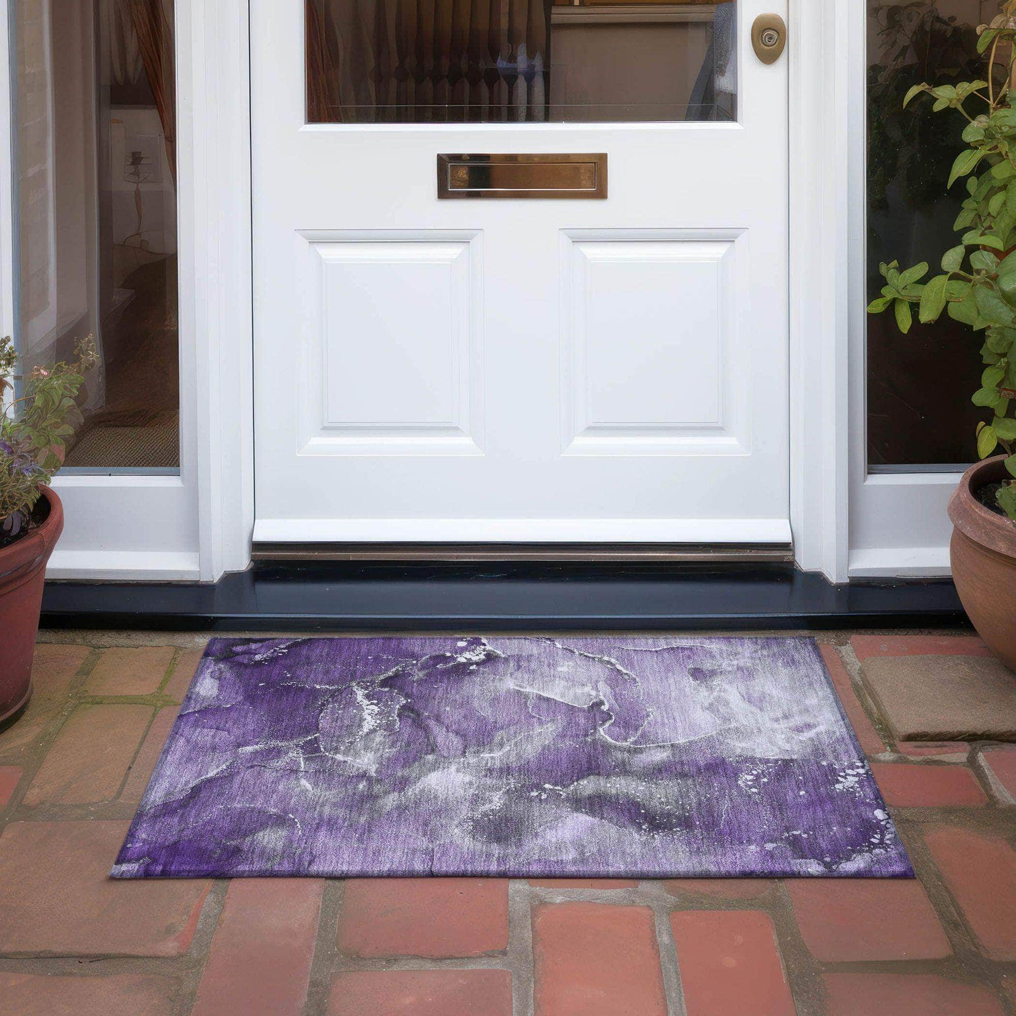 Machine Made ACN518 Purple  Rugs #color_purple 