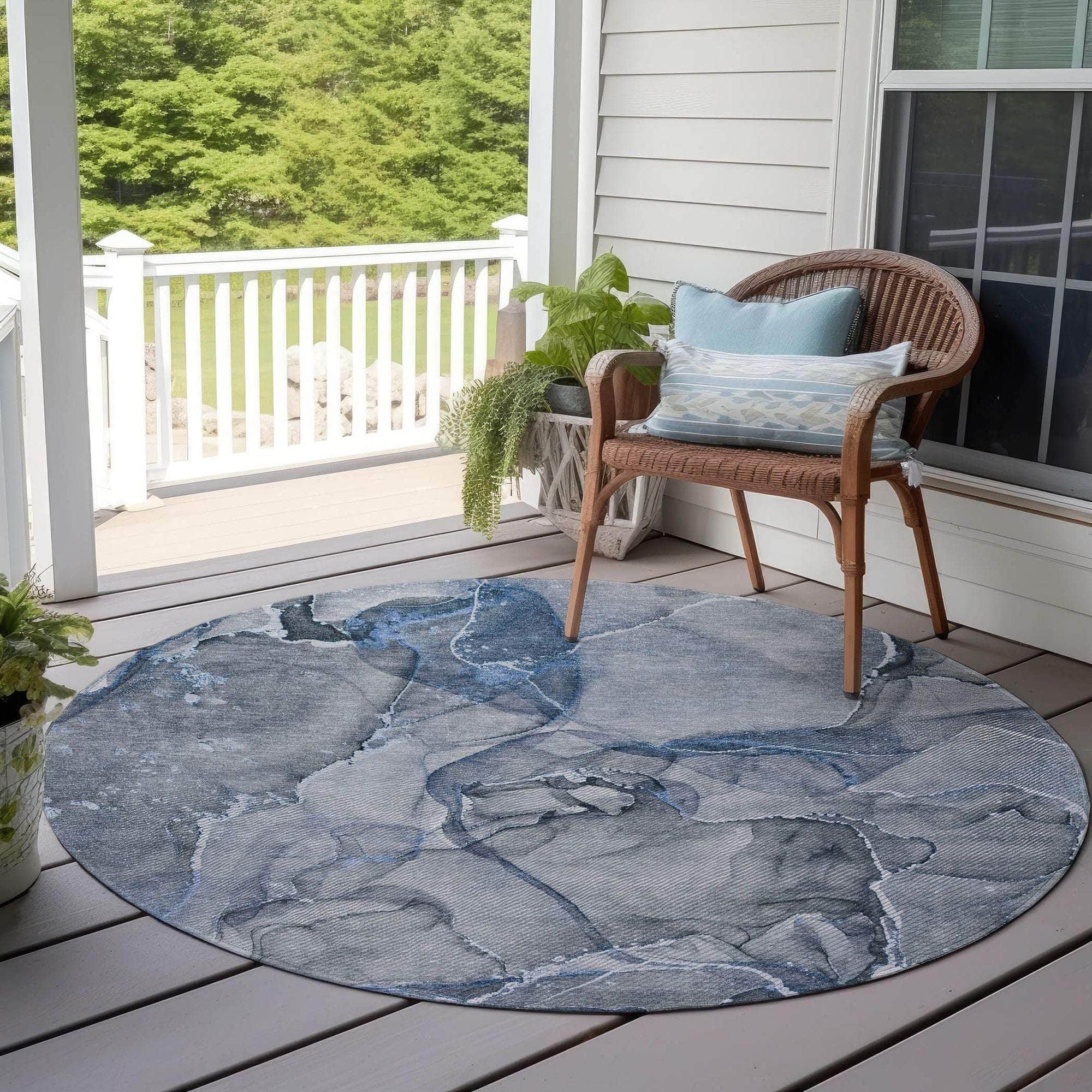 Machine Made ACN519 Blue  Rugs #color_blue 