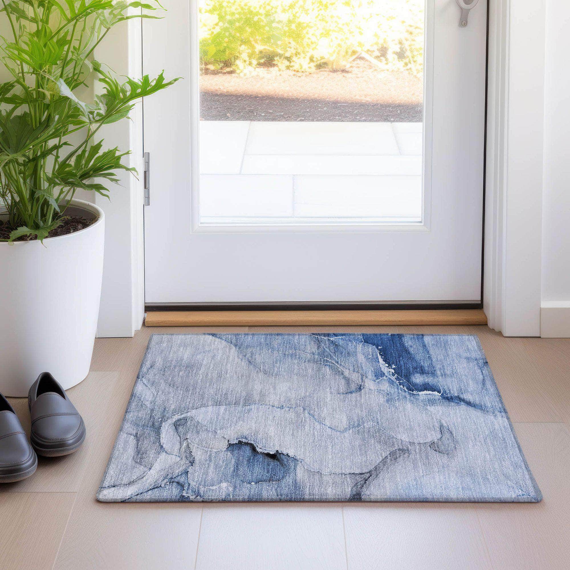Machine Made ACN521 Blue  Rugs #color_blue 